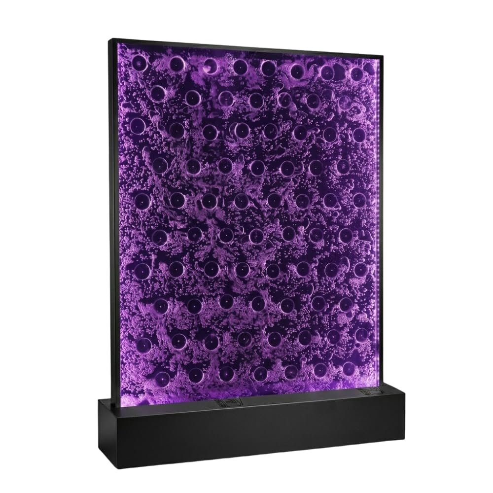 Indoor Bubble Wall Water Fountain with Remote RGB LED Lights | Acrylic Bubble Glass Wall Dots Design for Home Decor - Multi Size & Custom Options (2x2 feet)-image-26