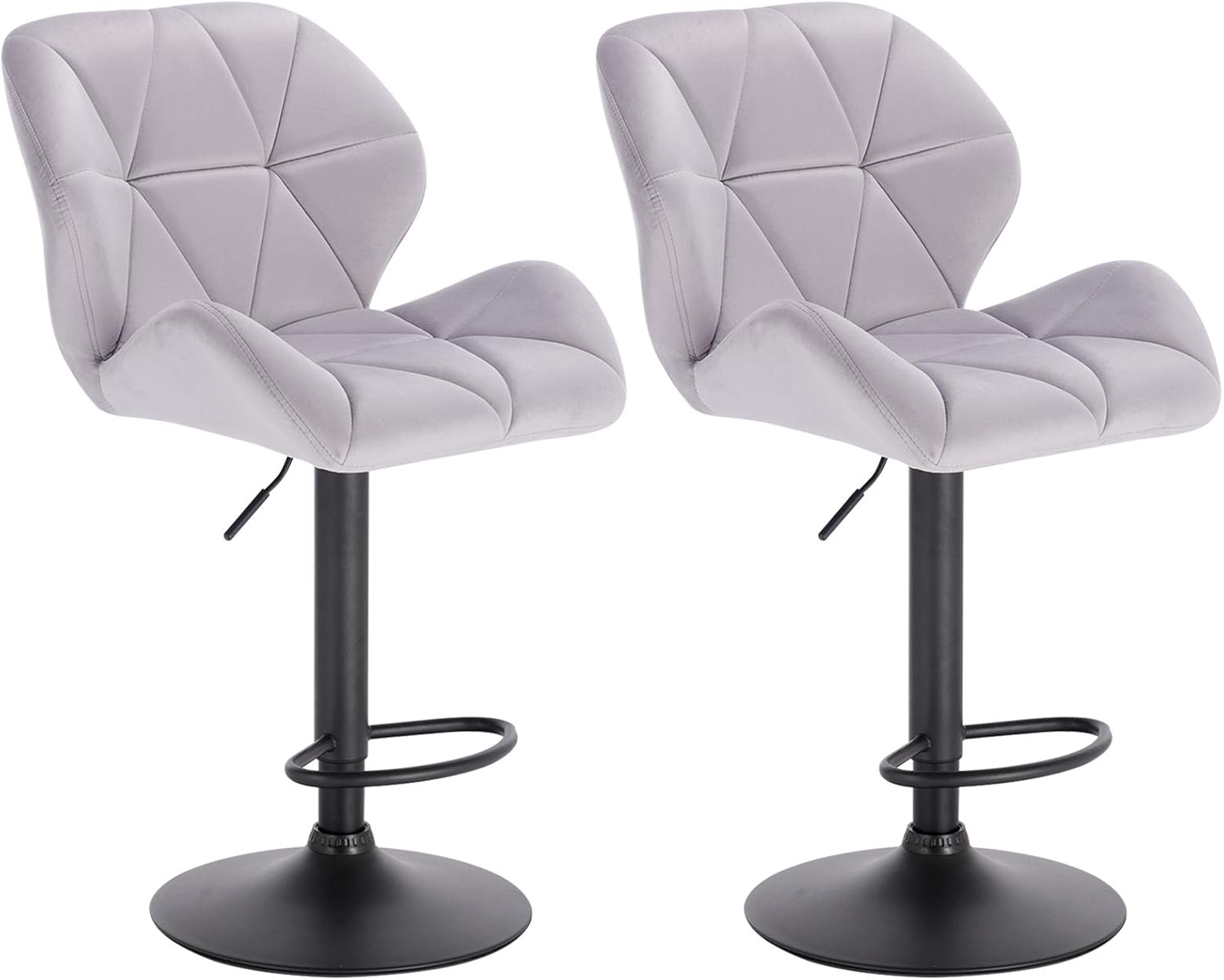 WOLTU Bar Stools Light Grey Bar Chairs Breakfast Dining Stools for