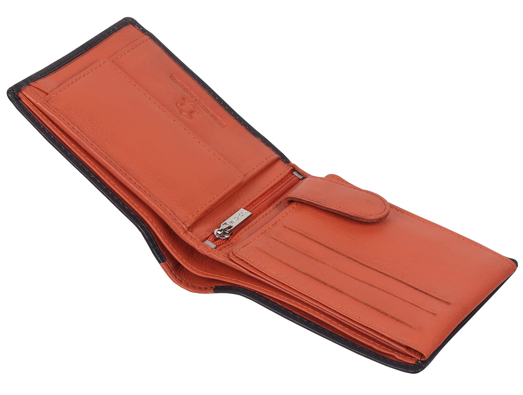 NAPA HIDE Leather Wallet for Men I Durable Lining I Handcrafted I 11 Card Slots I 1 Zipper & 2 Currency Compartments - Image 6 thumbnail
