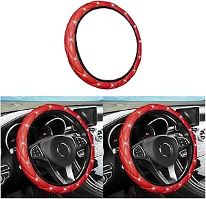 Ethnische Lenkradhülle Aus Leinen - Universelle Auto Lenkradabdeckung 38cm