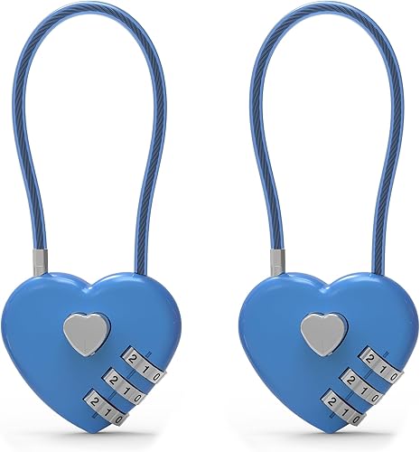 Miniatura 7 de Candado de combinación pequeña, cerraduras de cable con combinación, lindo candado con número, bloqueo de cable combinado para equipaje, maleta,