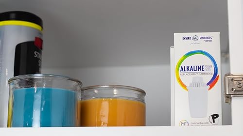 Miniatura 5 de New Wave Enviro Cartucho de repuesto para jarra alcalina, paquete de 3, 80 galones de vida útil del filtro por cartucho, fácil instalación, color