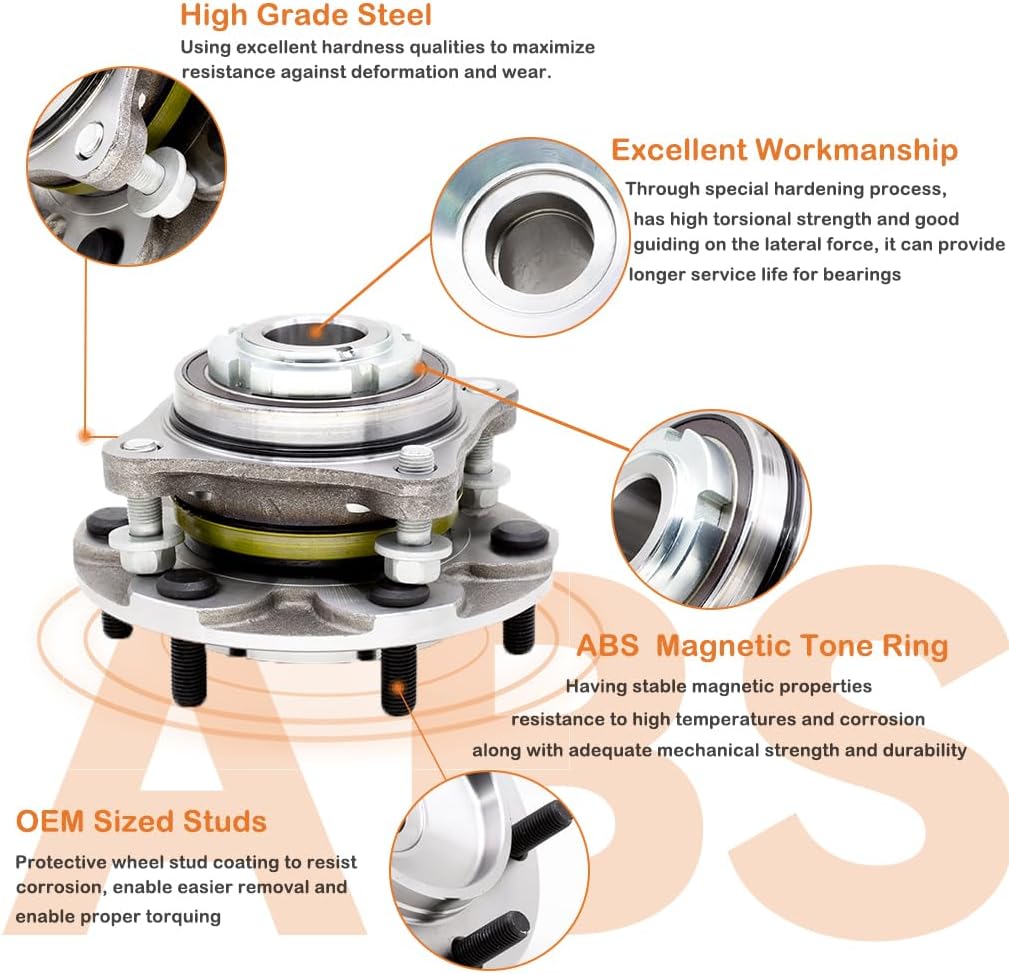 950-004 Front Wheel Hub Bearing Assembly Compatible with Toyota 4Runner 2003-2019, FJ Cruiser 2007-2009, Tacoma TRD Sport Prerunner SR5 2WD 2005-2019