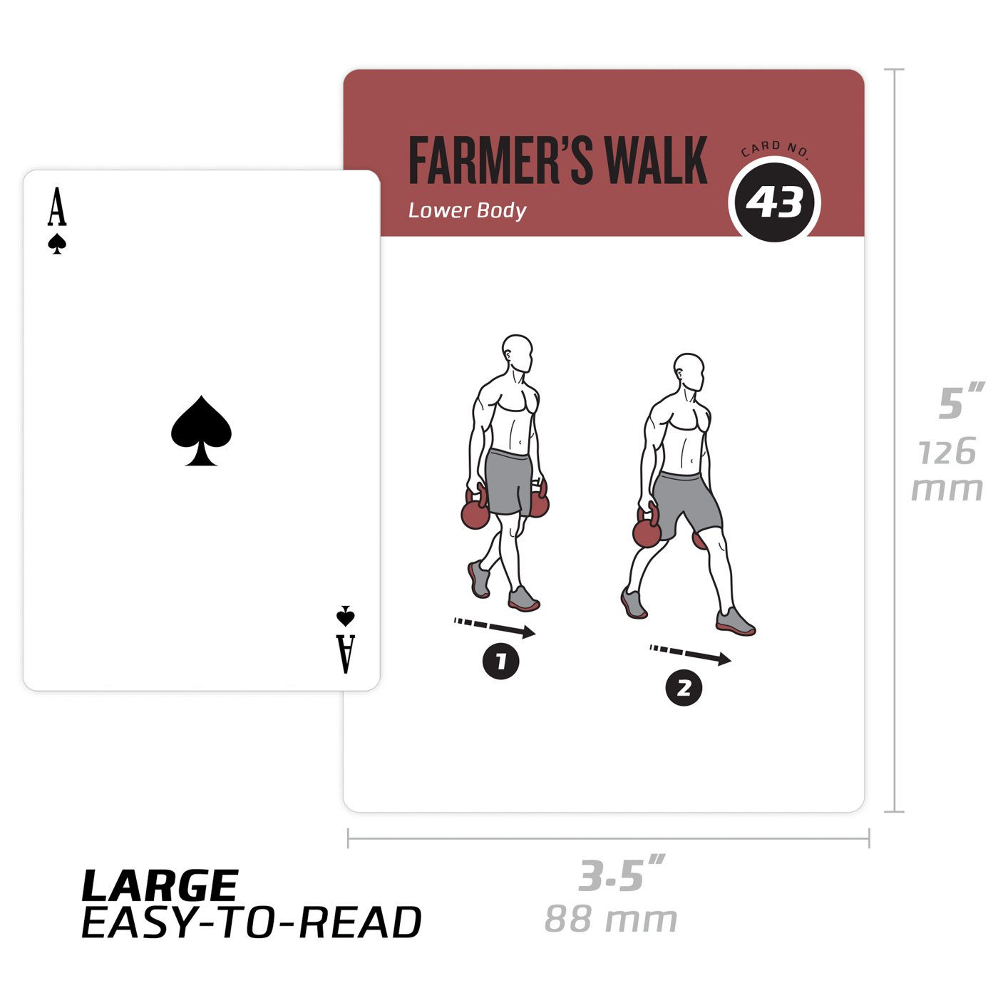NewMe Fitness Carte di Esercizio per Gli allenamenti a casa 3.5 "X5