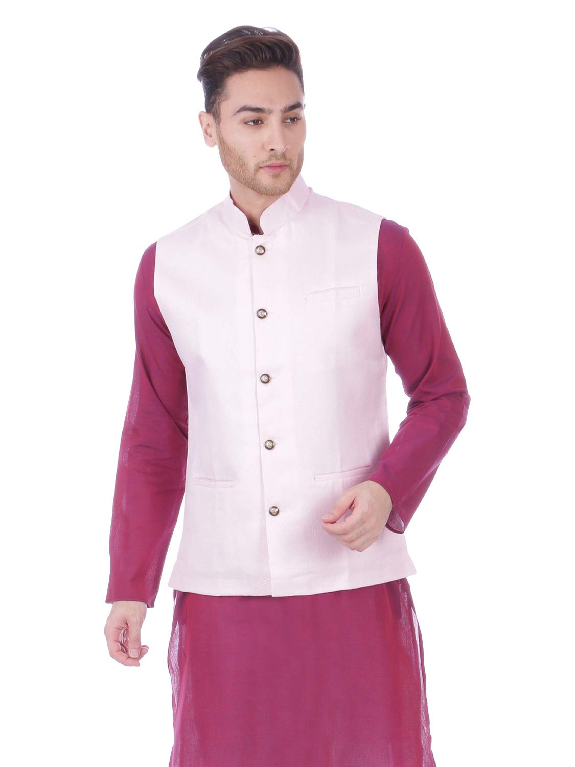 rajubhai hargovindas Men's Nehru Jacket | Slim Fit | Sleeveless-picture-4