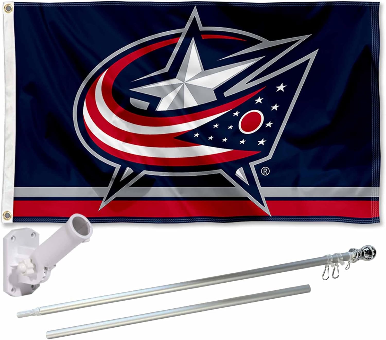 Columbus Blue Jackets Flag Pole and Bracket Set