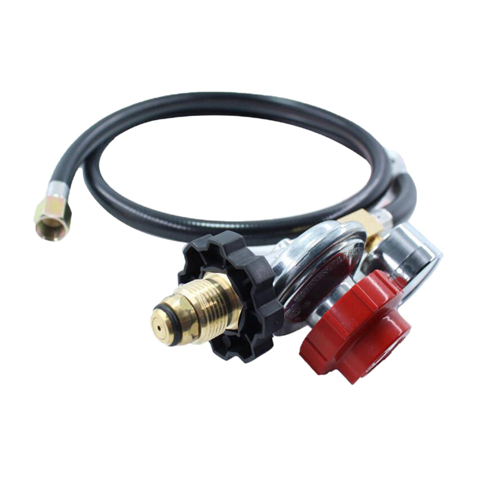 Regulador de Propano de Alta Presión de 1,2 M (4 Pies), Manómetro de 30 PSI E Indicador de Ajustable.