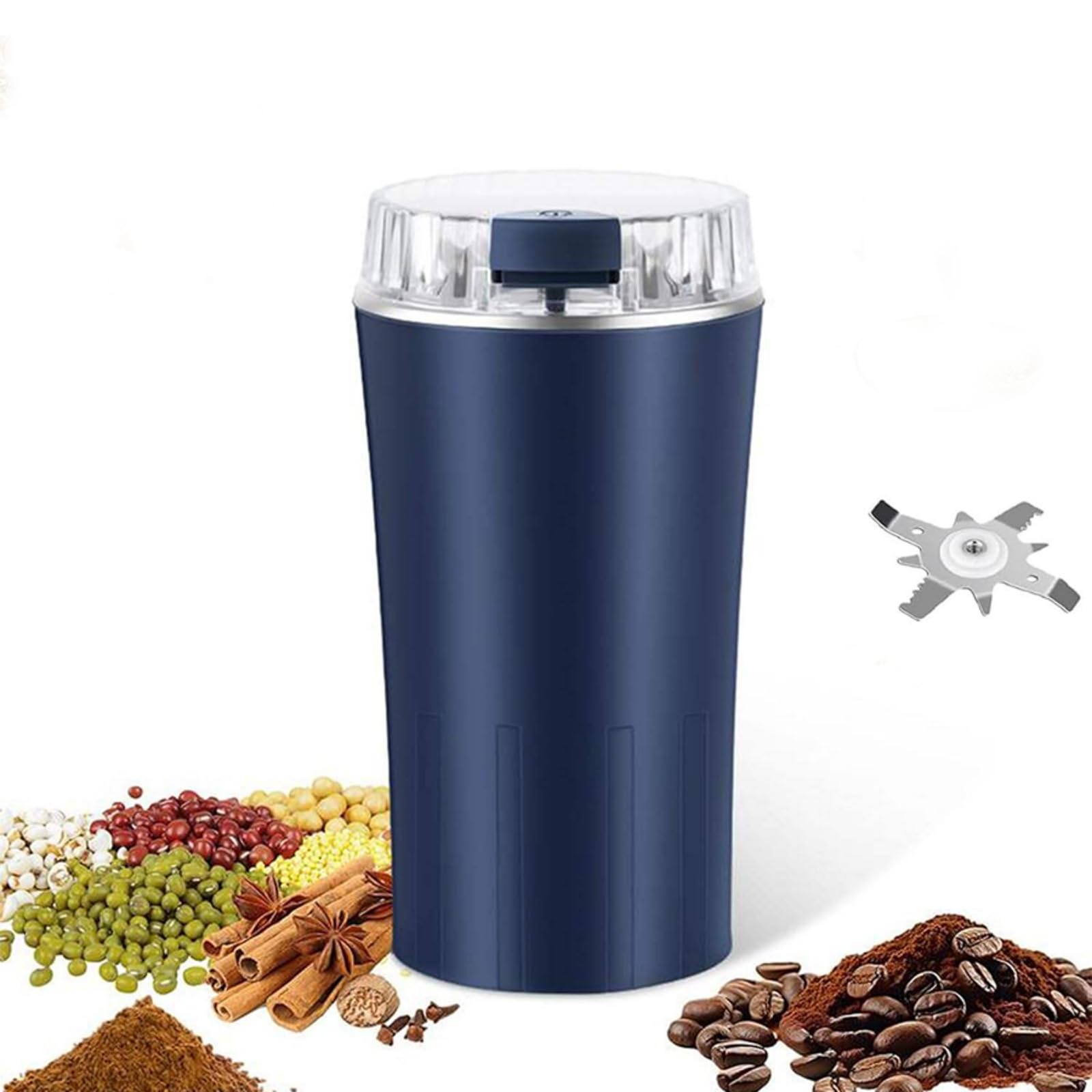 Household Superfine Grinder, Multi-grain Blending & Powdering Machine, Electric Spice Grinder, for Coffee Beans Spices Seasoning Pepper Herbs Nuts Seed Grain (1, black) — view 8