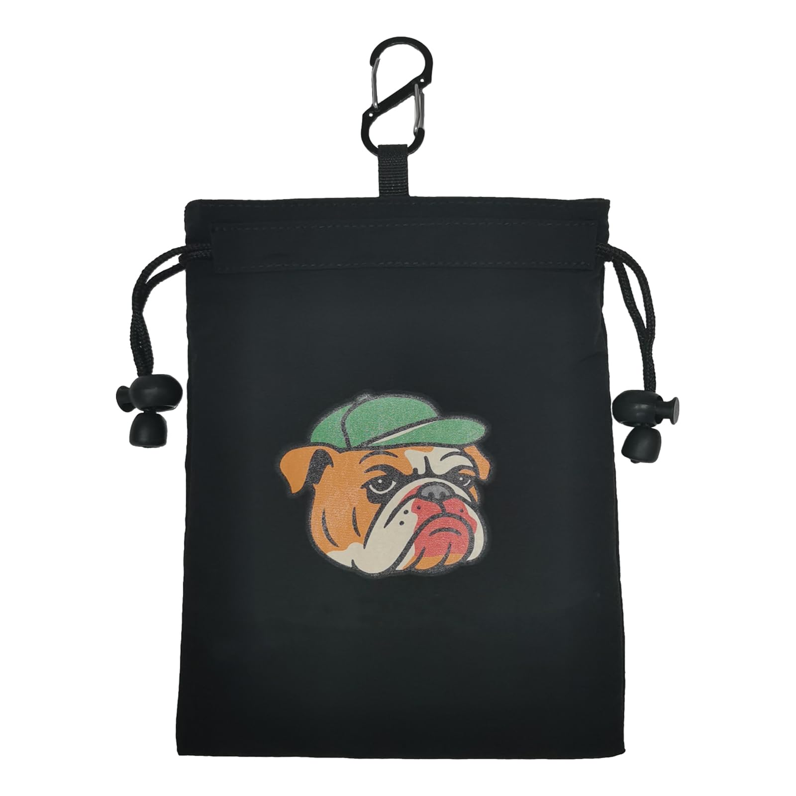 HotTopStar Golf Valuables Pouch with Drawstring Closure Golf Tee Bag Waterproof Nylon Golf Tee Pouch for Men and Women, Golf Ball Tee Handbag Portable Golf Accessories, Green and Brown
