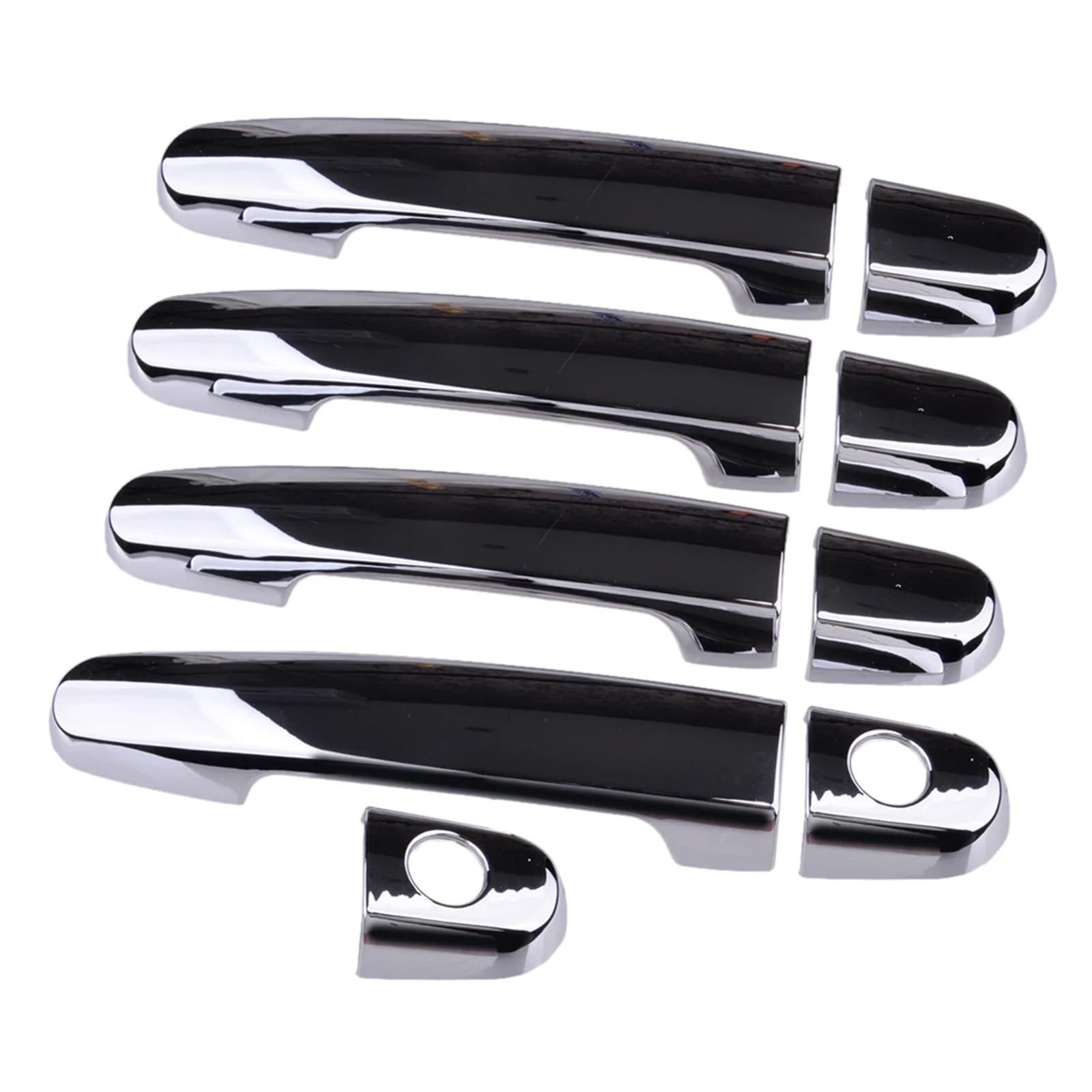 RDWSPLI Exterior Handle Shell Compatible with Toyota for Yaris Sedan for Hatchback 2007 2008 2009 2010 2011 Silver ABS ABS Car Door Handle Cover Trim Molding Kit