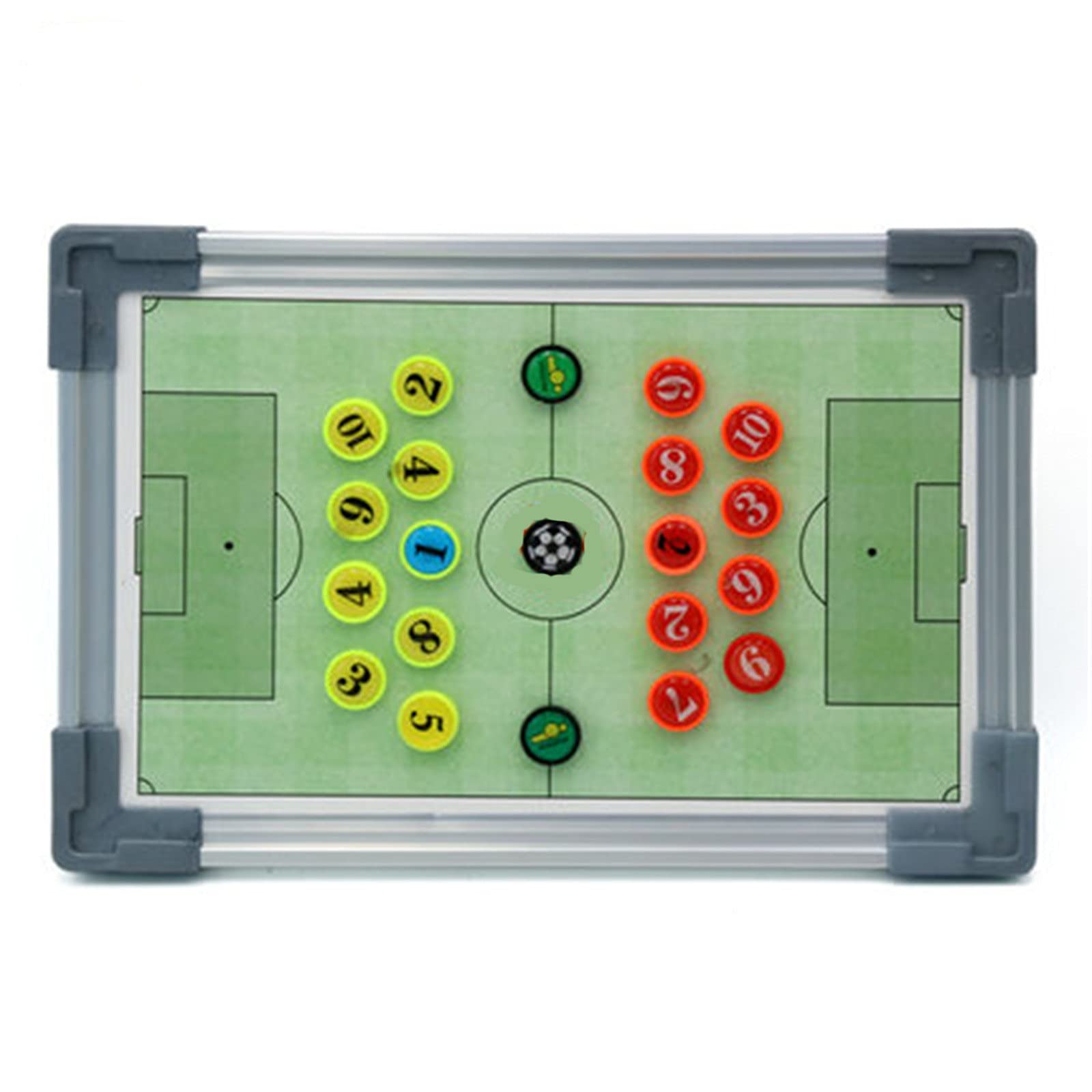 Carpeta de Entrenador de fútbol Tablero de fútbol Tablero de aleación de Aluminio Comando de enseñanza regrabable
