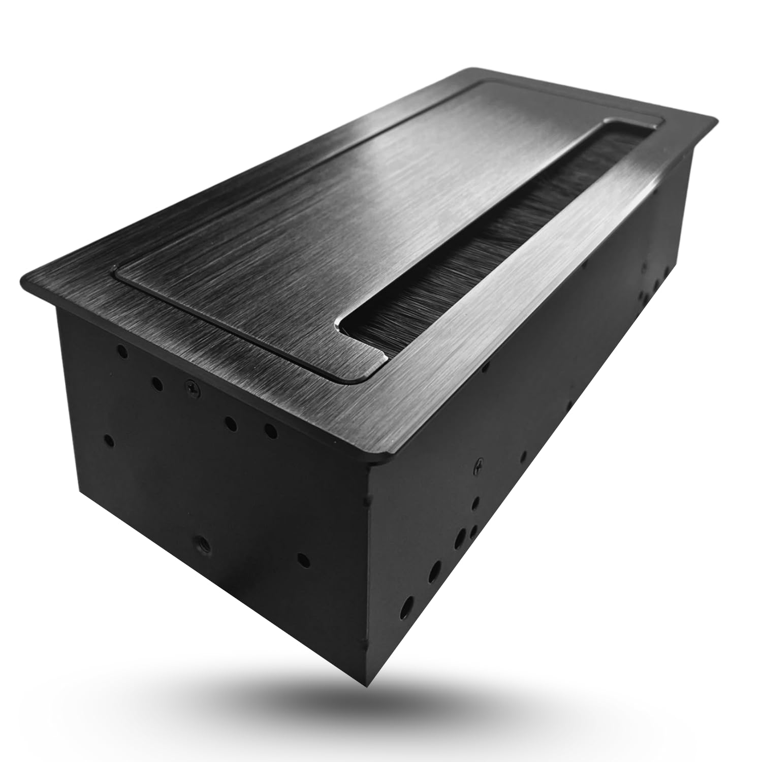 Regleta retráctil con 2 tomas Schuko + USB A+C de 10 W, HDMI, RJ45, cierre amortiguado, ideal para escritorios, cocinas y encimeras de trabajo de 3600 W, cable de 1,5 m, orificio de 253 x 117 mm
