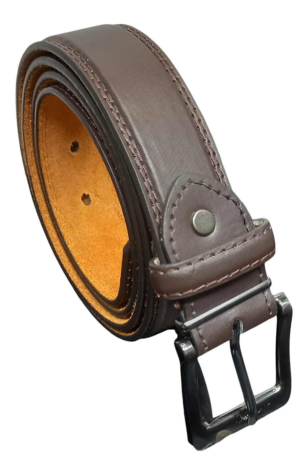 SoBo LEATHER Men's Leather Belts, Choice of Colour, Up To 60'' Waist, Smart Work Belt, Trouser Belts (Brown, 3XL)