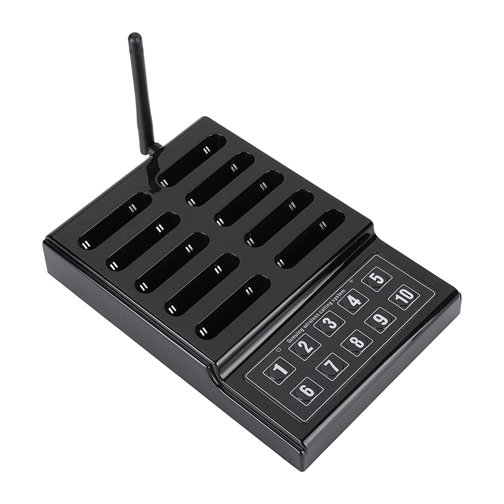 ASHATA de Llamadas Inalámbrico con 1 Transmisor + 20 Localizadores Receptores, de Paginación para Huéspedes Portátil,Call Restaurante Invitados Espera(Negro) (1)