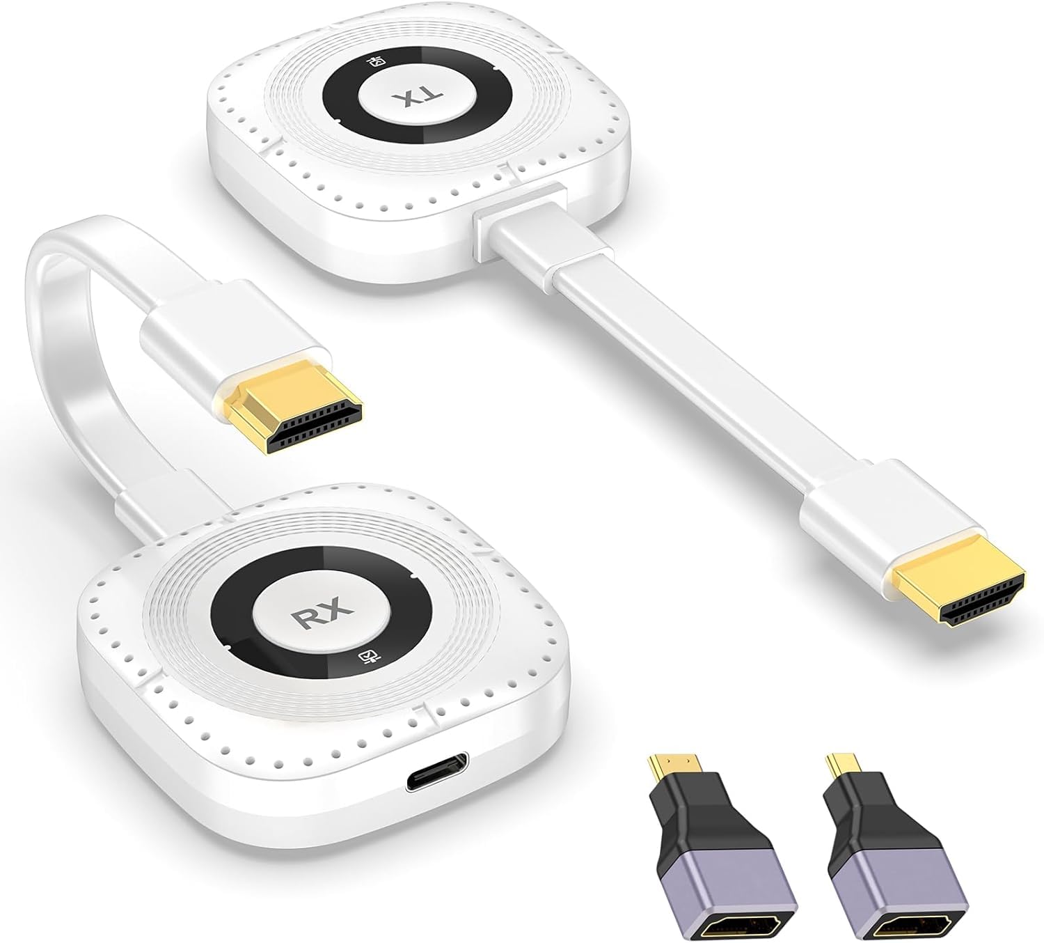 Wireless HDMI Transmitter and Receiver 4K Decoding 1080P Out, 328FT/100M Wireless HDMI Extender for Seamless High-Definition Streaming from Laptop/PC/TV Box to Monitor/TV/Projector (White)-image-13