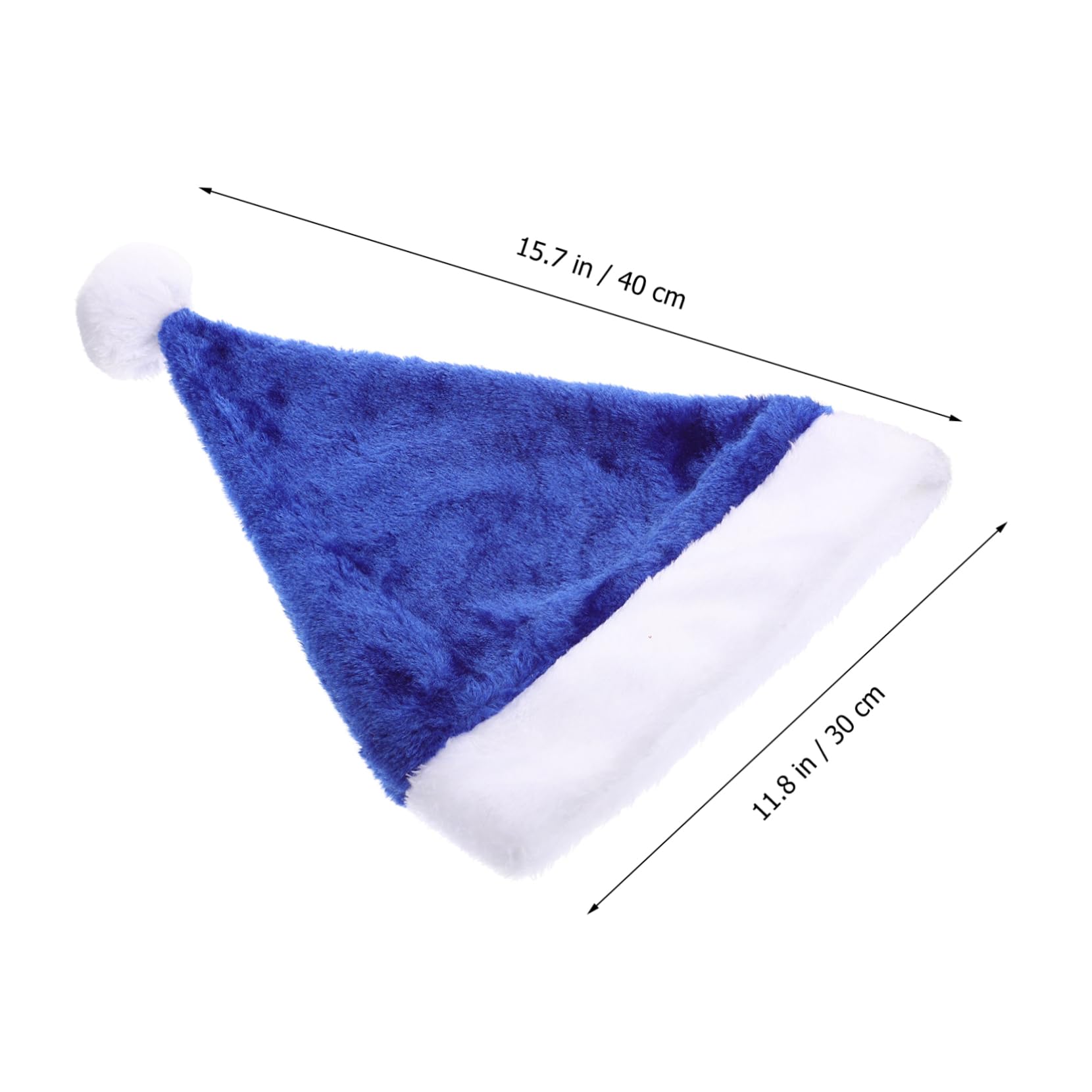 PRETYZOOM 5 Piezas Gorro de Papá Noel de felpa disfraz de navidad suministros de navidad gorros navideños christmas hat para hombres Gorro de Papá Noel de Navidad gorro de santa Blue