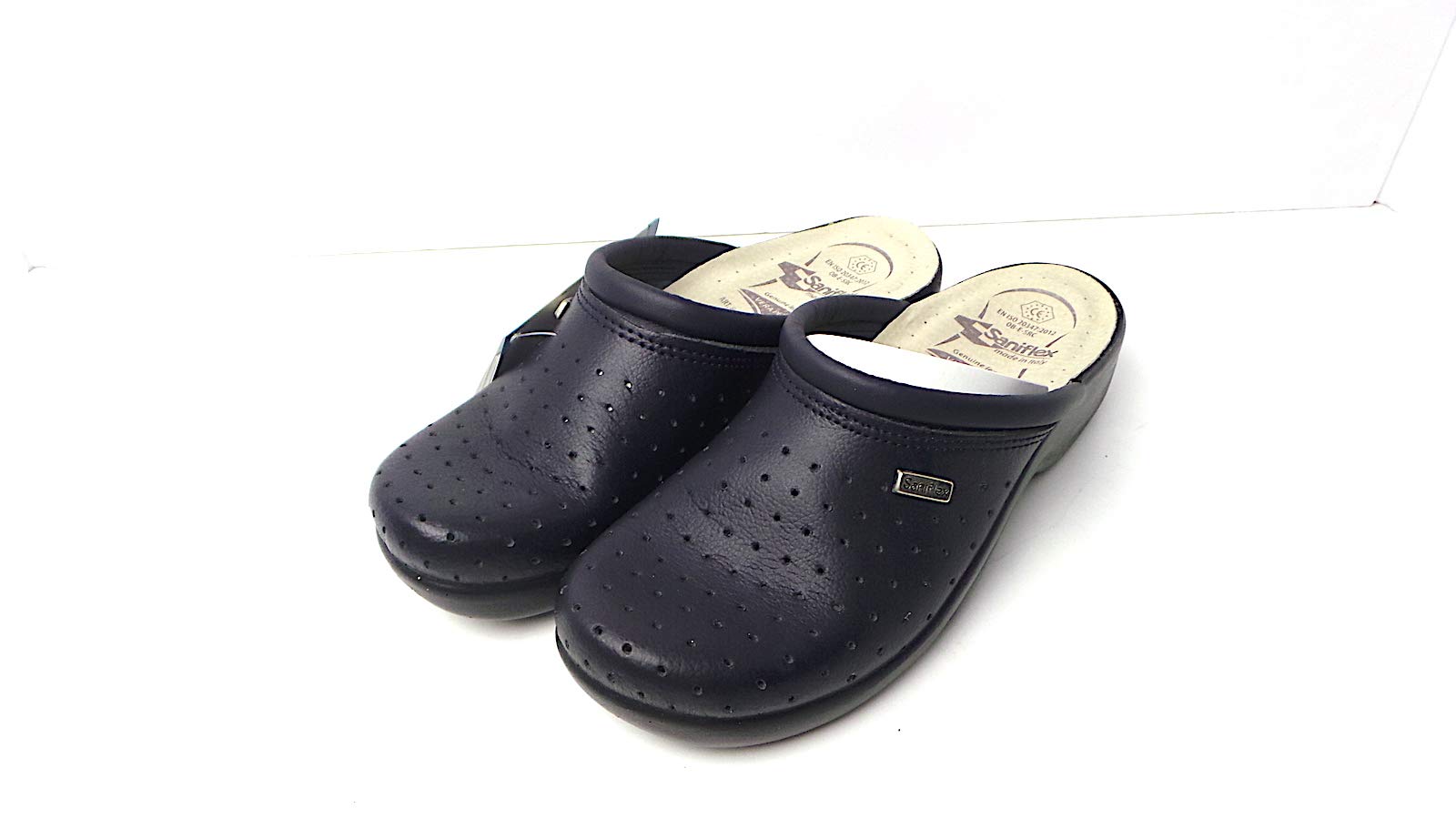641-10 Certificato Medico Zoccoli Sabot Pantofole Scarpe di Pelle, Donna