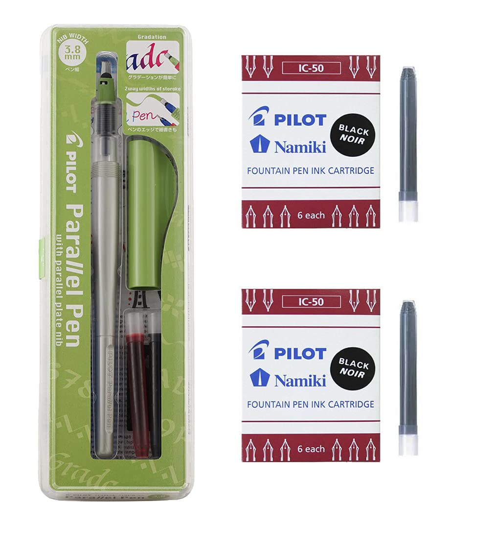 Parallel Pen (3.8MM) + 12 Black Cartridges