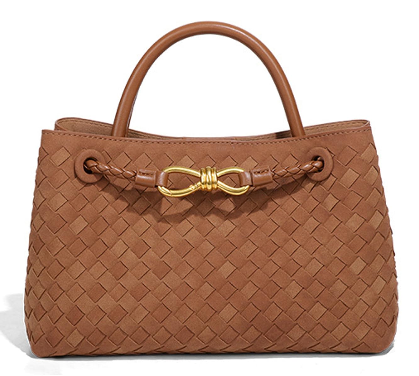 Suede Woven Tote Bag for Women PU Leather Hobo Bags Trendy Crossbody Purse Shoulder Satchel Bag Top Handle Tote Handbag