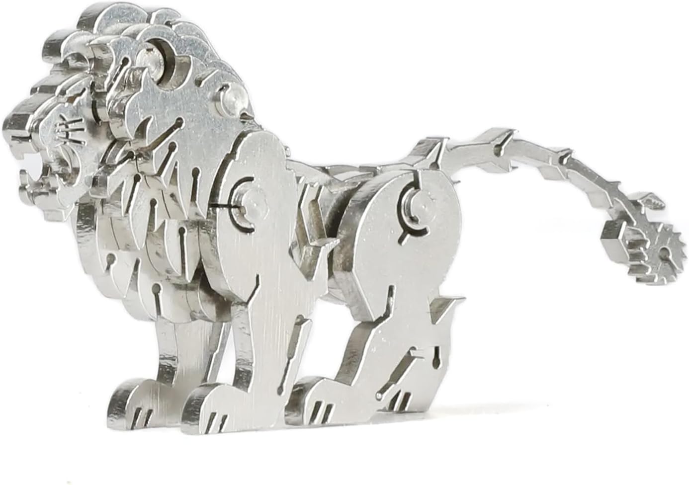 Barbary Lion 3D Metal Puzzle Model for Adults, DIY Wild Animal Building Model Kit with Tool, Metal Lion Puzzle Figurines for Man or 3D Building Enthusiasts Gift