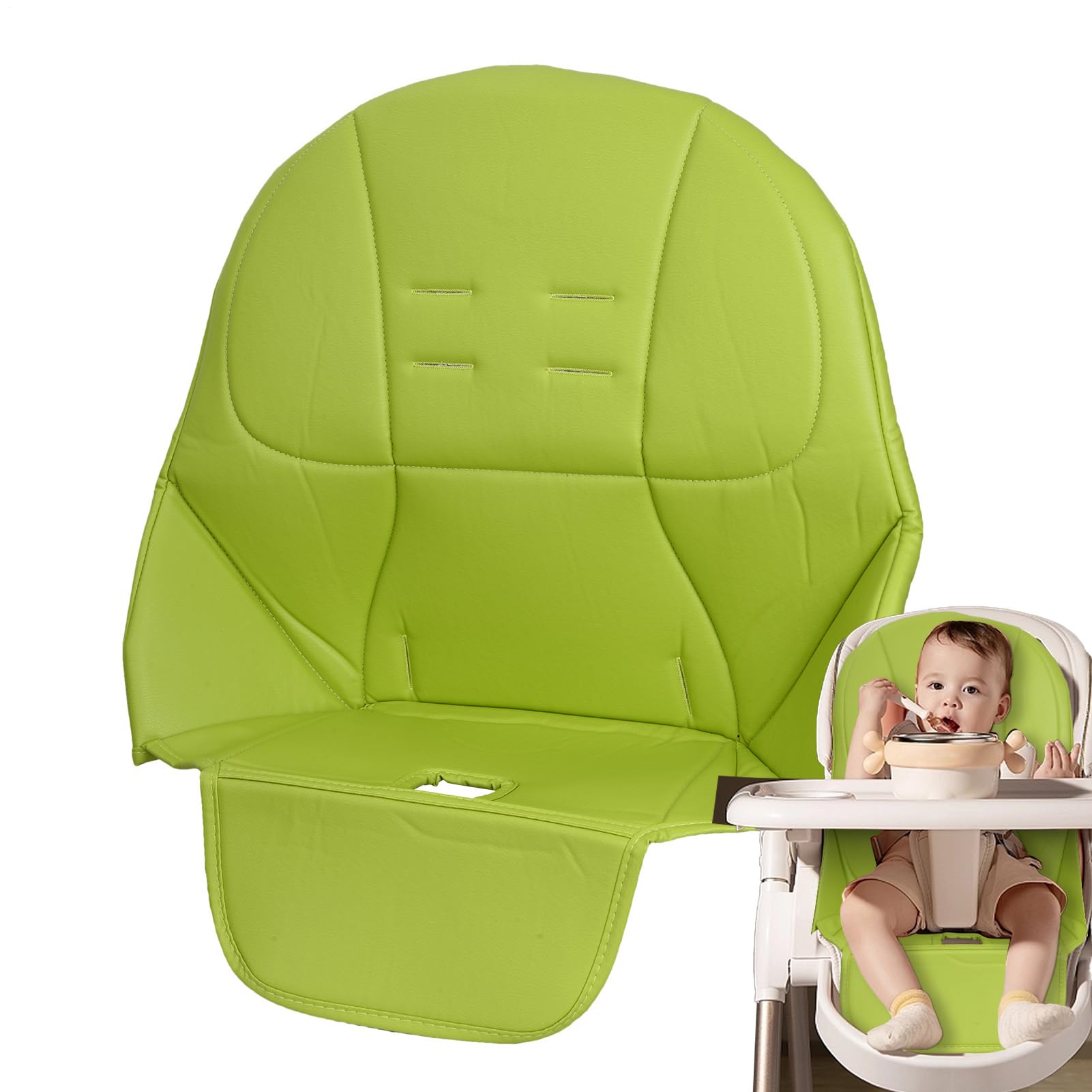 Coussin de chaise haute pour enfants, housse de protection en cuir PU et éponge pour un coussin de rechange facile à installer
