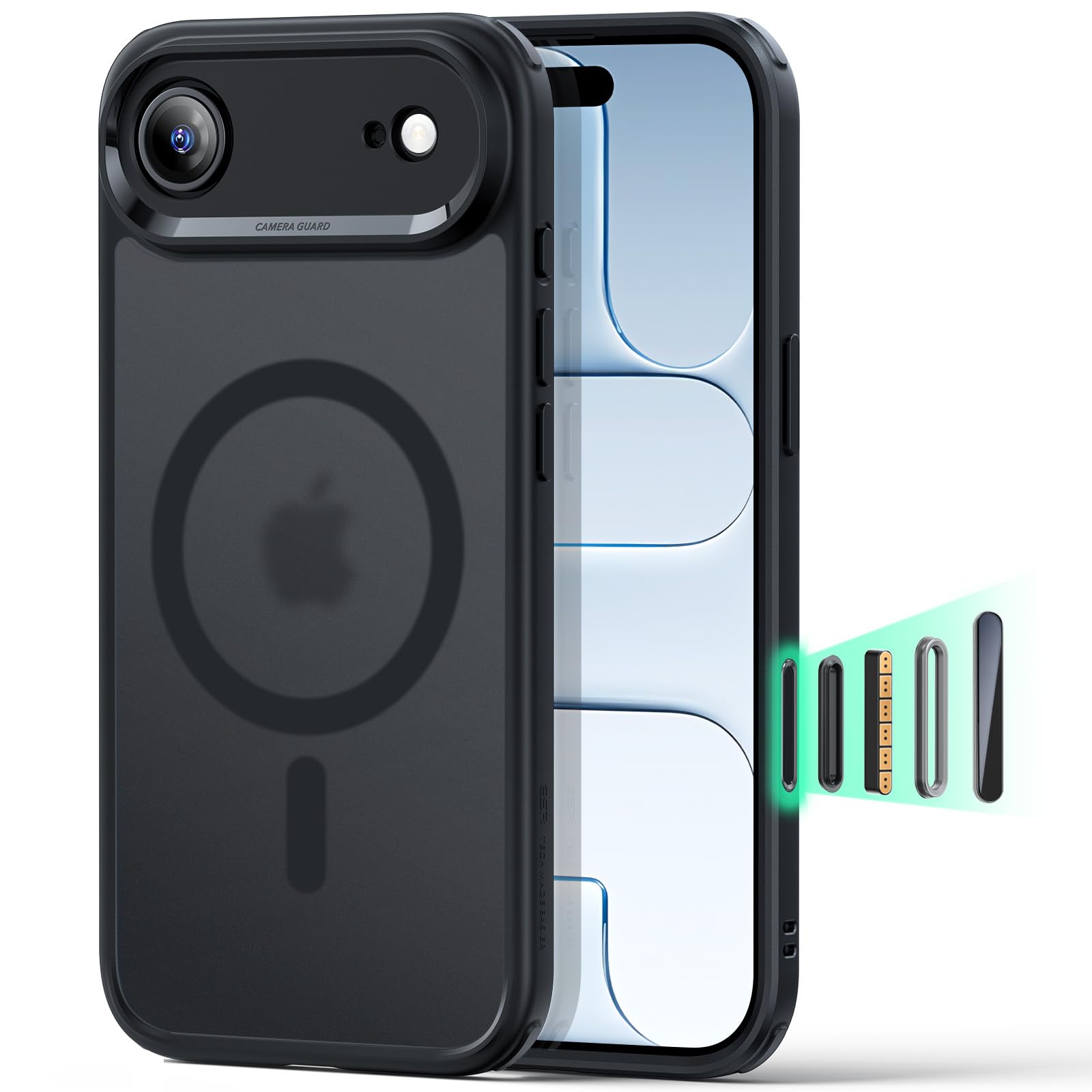 ESR Funda para iPhone 15, Compatible MagSafe, Protección Grado Militar a Prueba Golpes, Funda Magnética para iPhone 15, Funda Híbrida Classic (HaloLock), Transparente — view 122