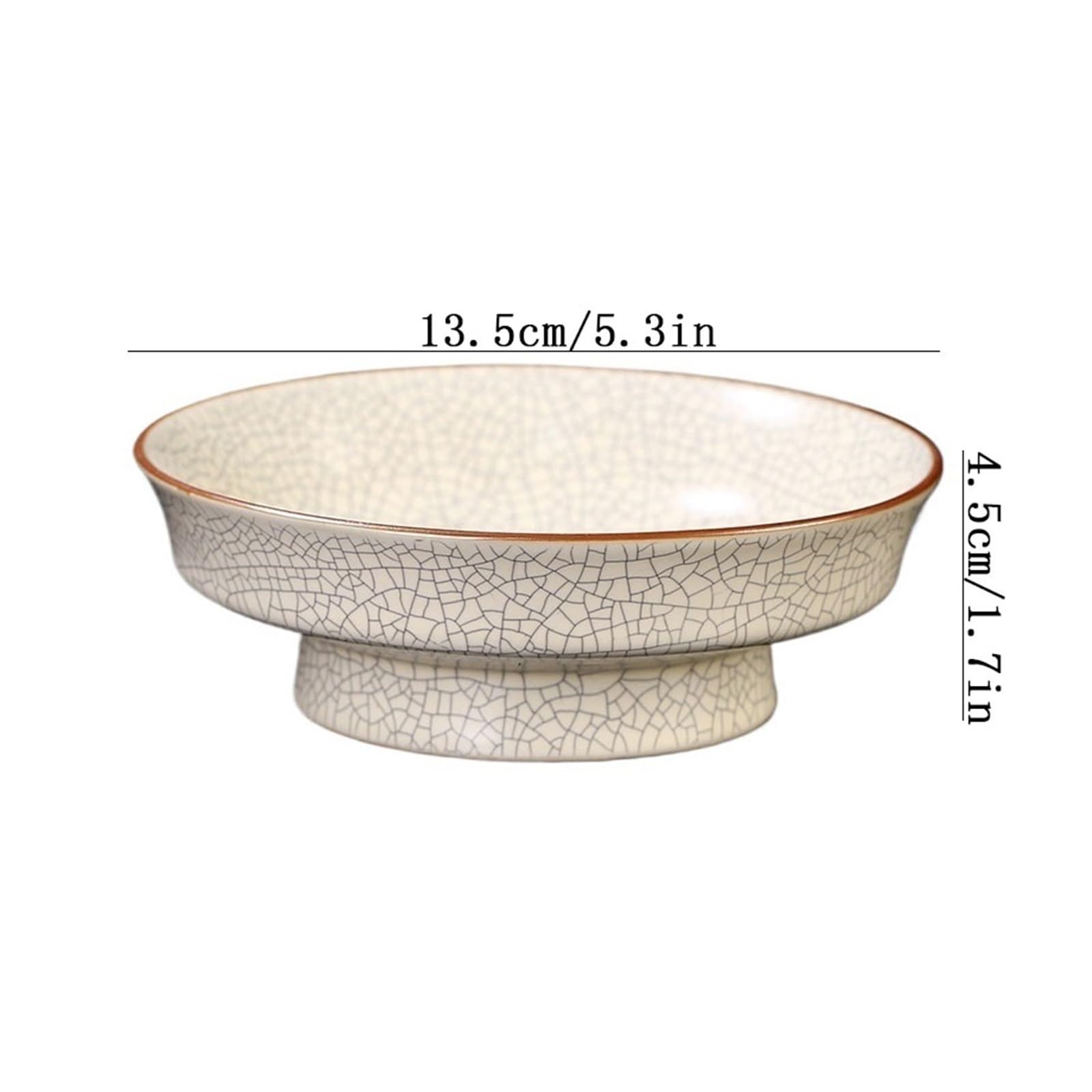 Vielseitig Blumen-Untersetzer mit Abtropfschale aus Keramik in Crackle-Optik