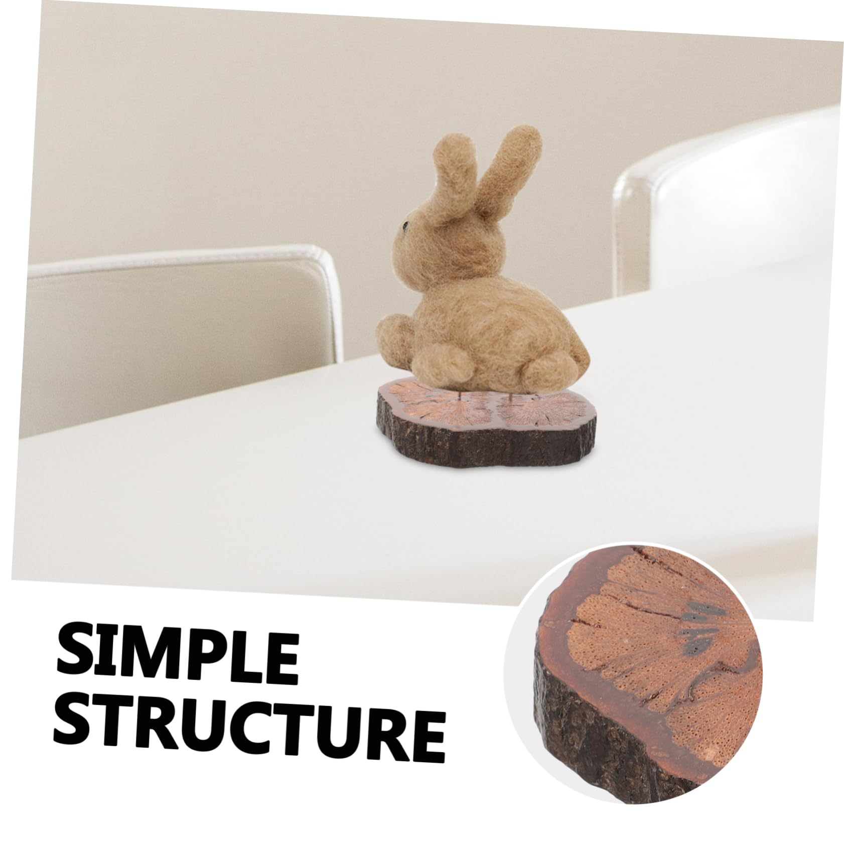 Support Poupée En Feutre – Lot De 6 Présentoirs Avec Base Bois, Aiguilles Métal – 5x5x4,5 Cm – Pour Exposition Poupées, Petits Objets