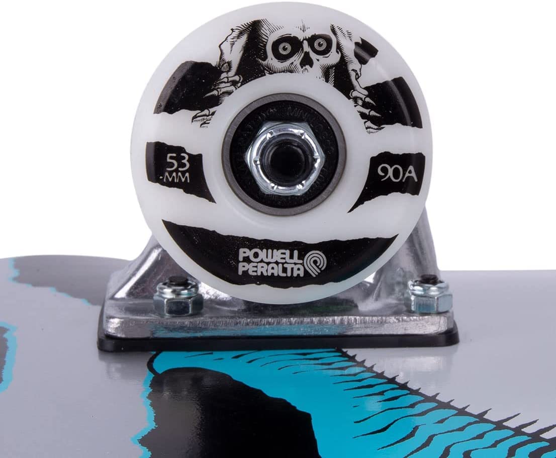Powell Peralta Factory - Patineta completa Ripper One Off plateado/azul claro, 19,7 cm