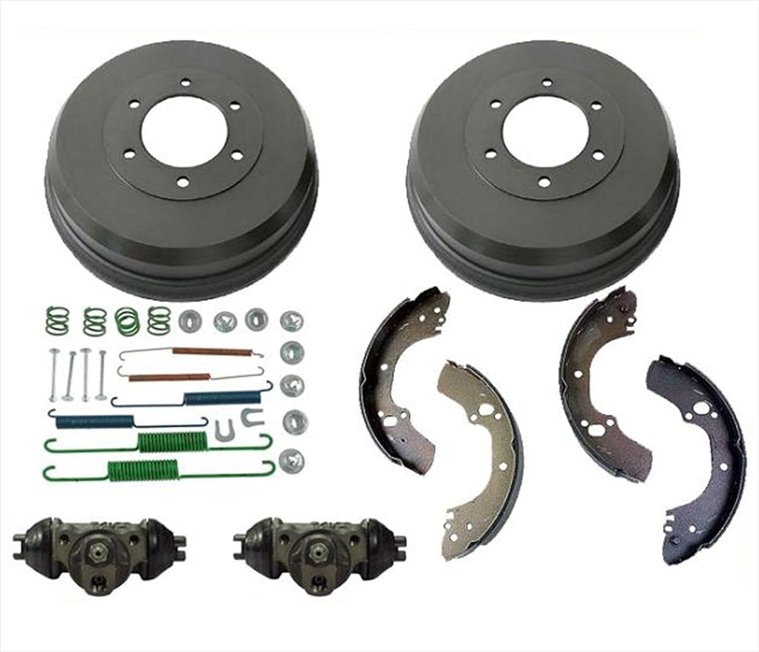 Rear Drums Brake Shoes Spring Kit Cylinders Replacement Part For Isuzu Rodeo 6pc