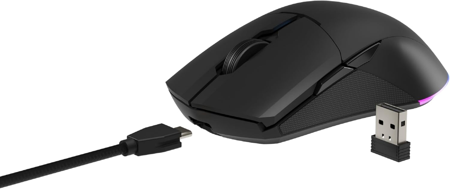 NEWSKILL Chiron Pro Wireless Gaming Mouse with USB-C cable and receiver