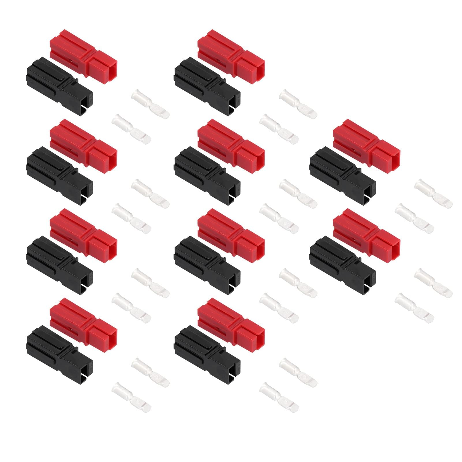 10 paia di connettori per batteria, contatti 75A, connettori placcati in argento, connettori rossi e neri, per modulo singolo + terminali