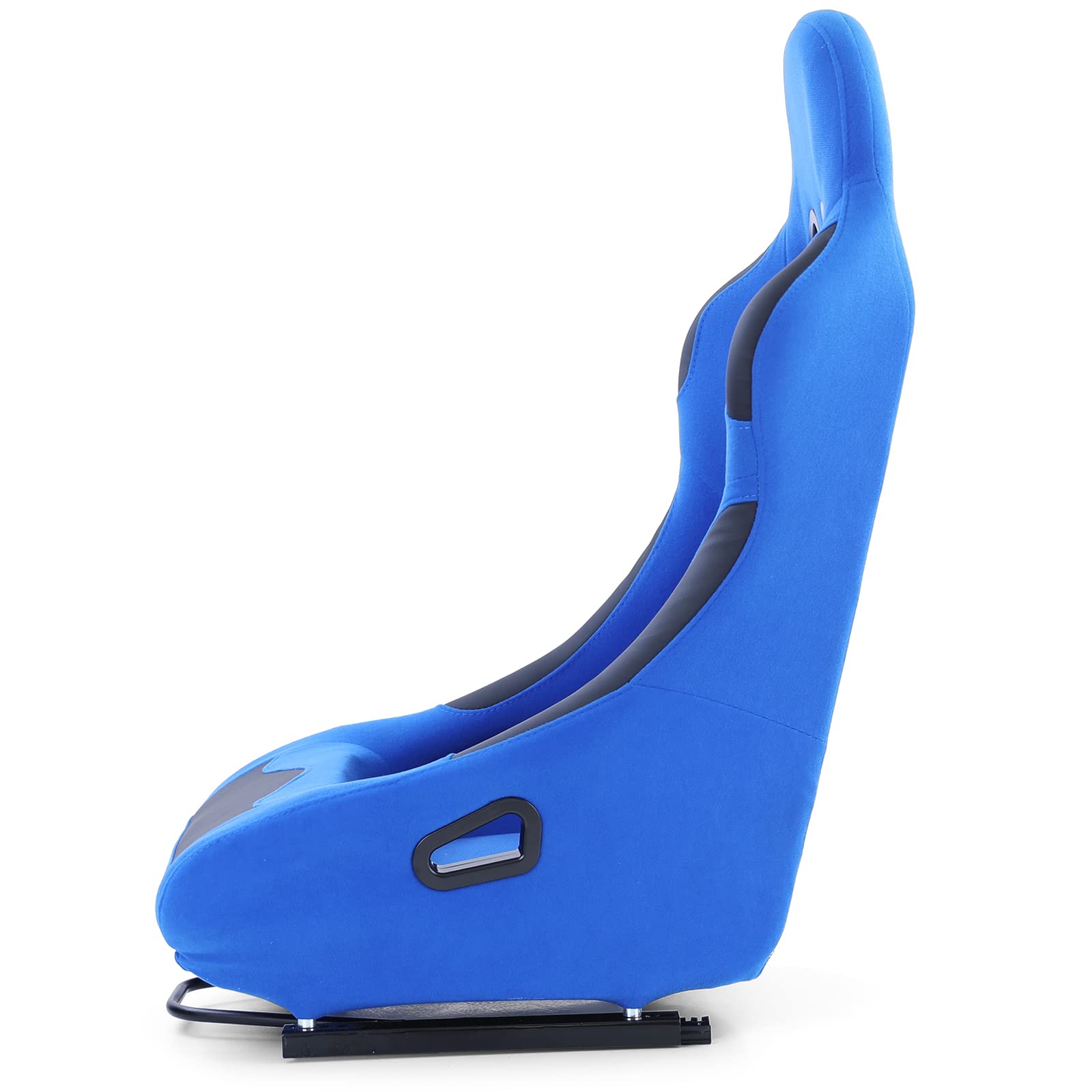 Sportsitz Schalensitz Race1 mit Laufschienen Stoff Blau