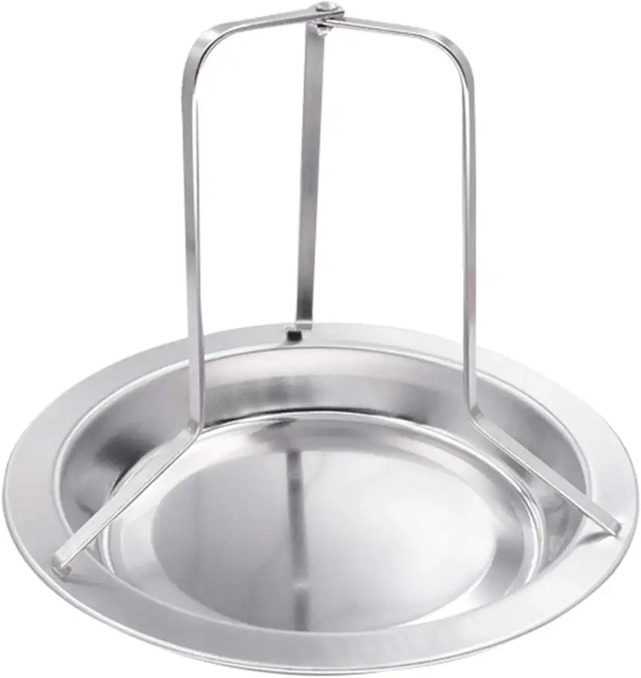 Suporte Vertical de para Assar Frango com Bandeja Gotejamento Forno Churrasqueiras a Gás e Carvão - Ferramenta Premium Pato Peru Pequeno Fácil Montar