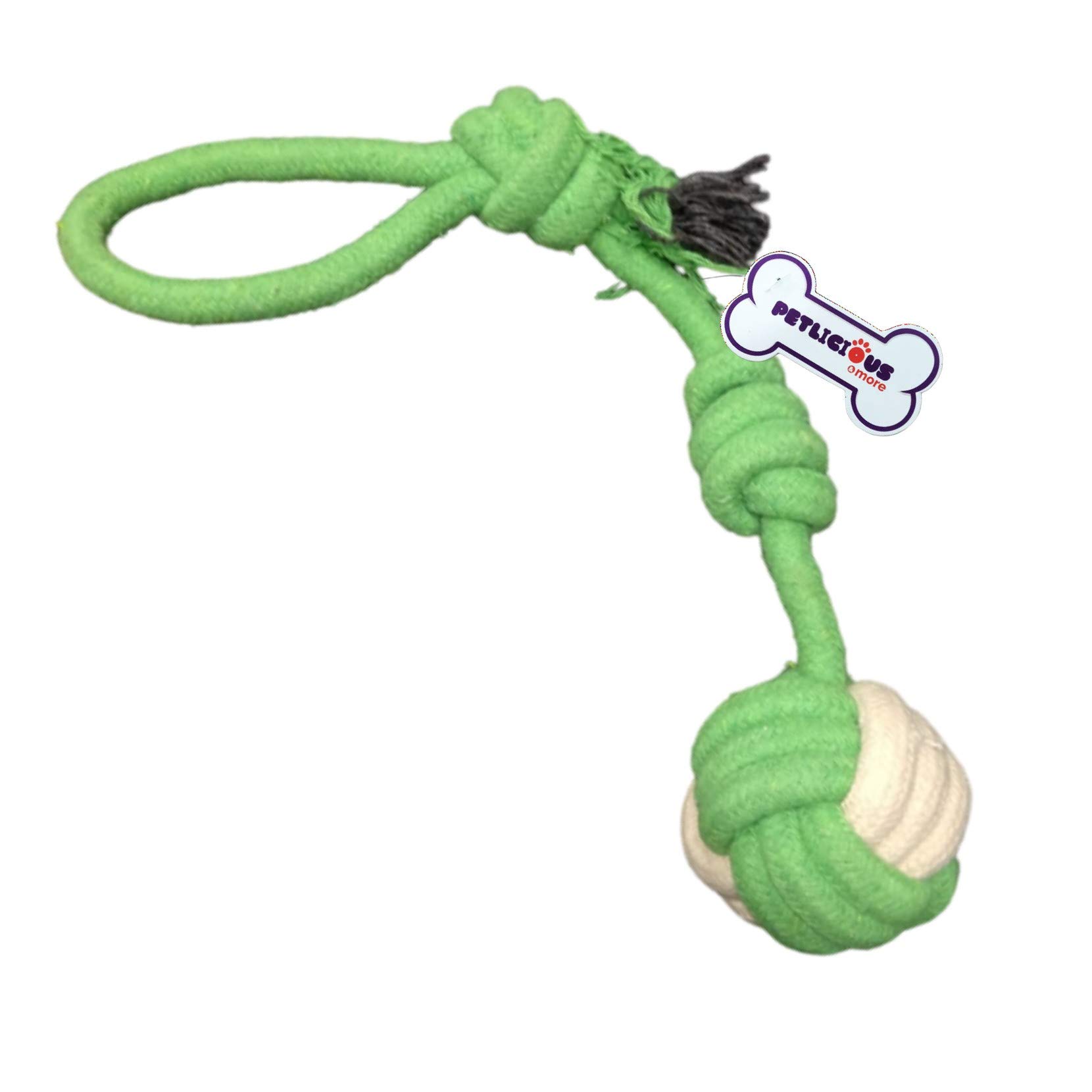 Petlicious & More Cotton Made Carrot Tennis Ball 2 Knot Teether Dumbbell Rope Toys -Combo of 6 3