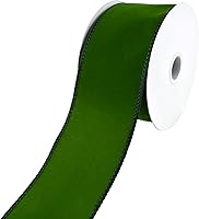 Vista 10 de Homeford Christmas Royal Velvet - Cinta con alambre sólido, 2-1/2 pulgadas, 10 yardas, verde esmeralda