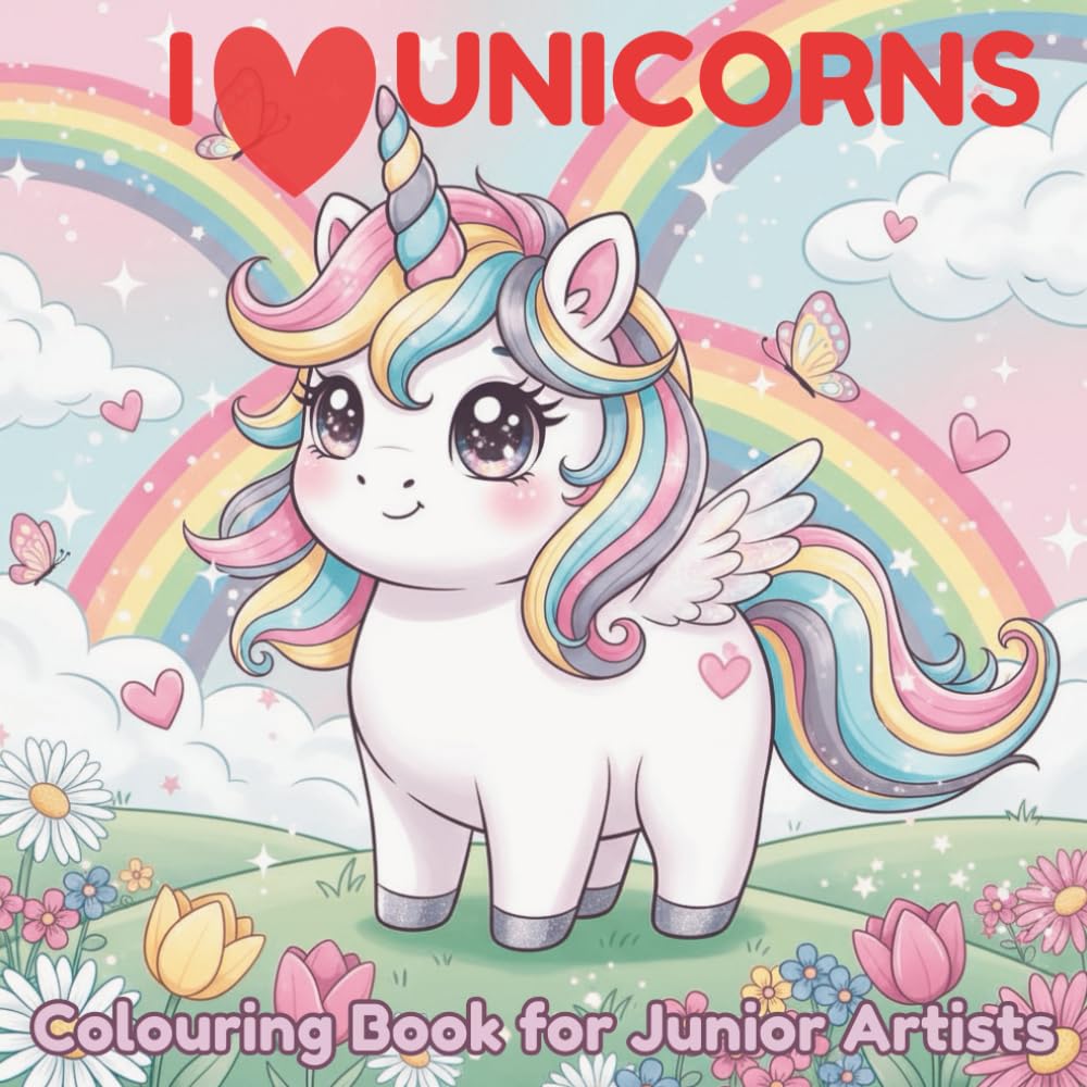 I Love Unicorns: 50 Magical Coloring Pages for Kids Ages 3-9 | Fun Unicorn Designs for Junior Artists