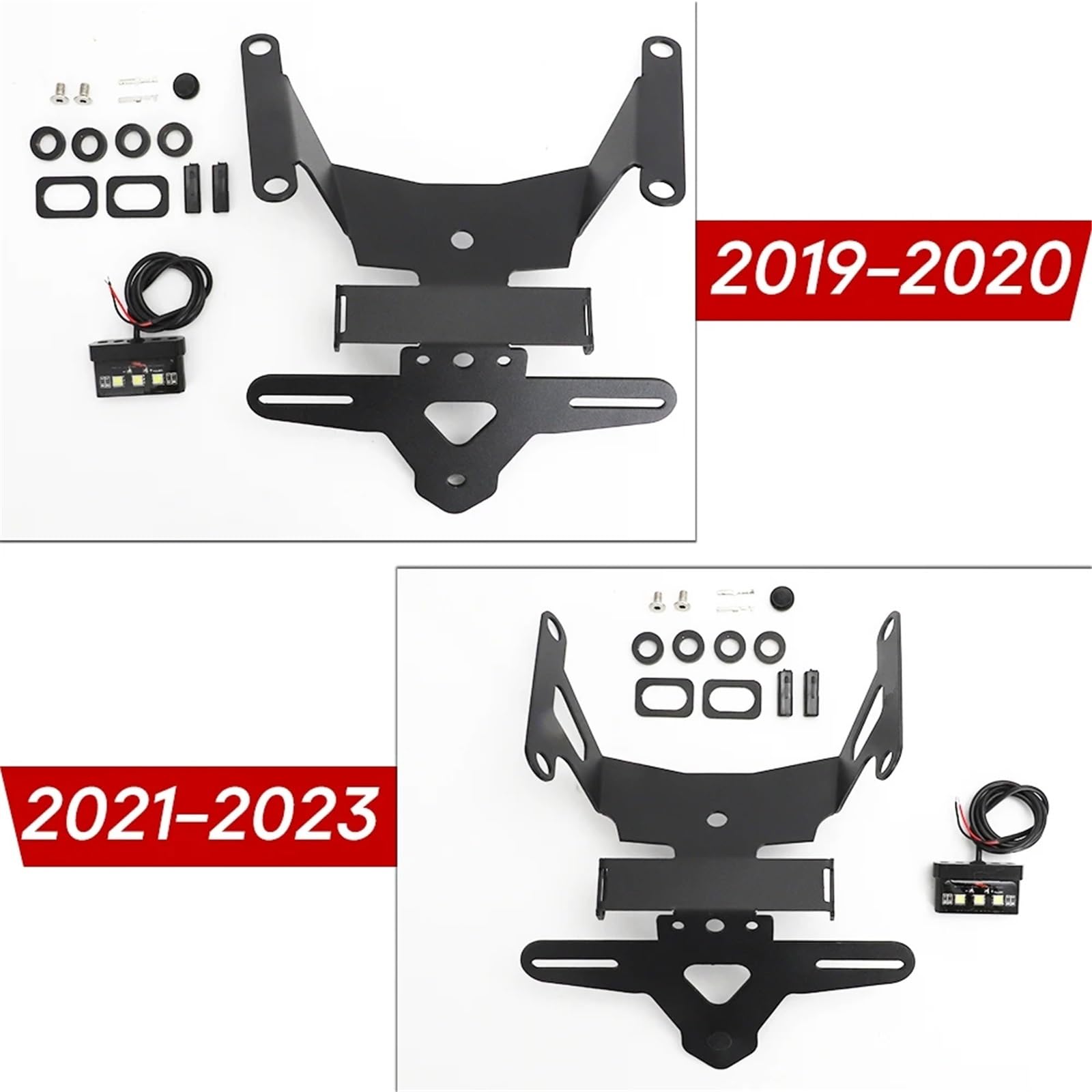 Kennzeichenhalter Kompatibel Mit CB650R Für CBR650R 2019-2023 Motorrad-Kennzeichenhalterung Nummernschildhalter Rücklichthalterung Zubehör(2019-2020)