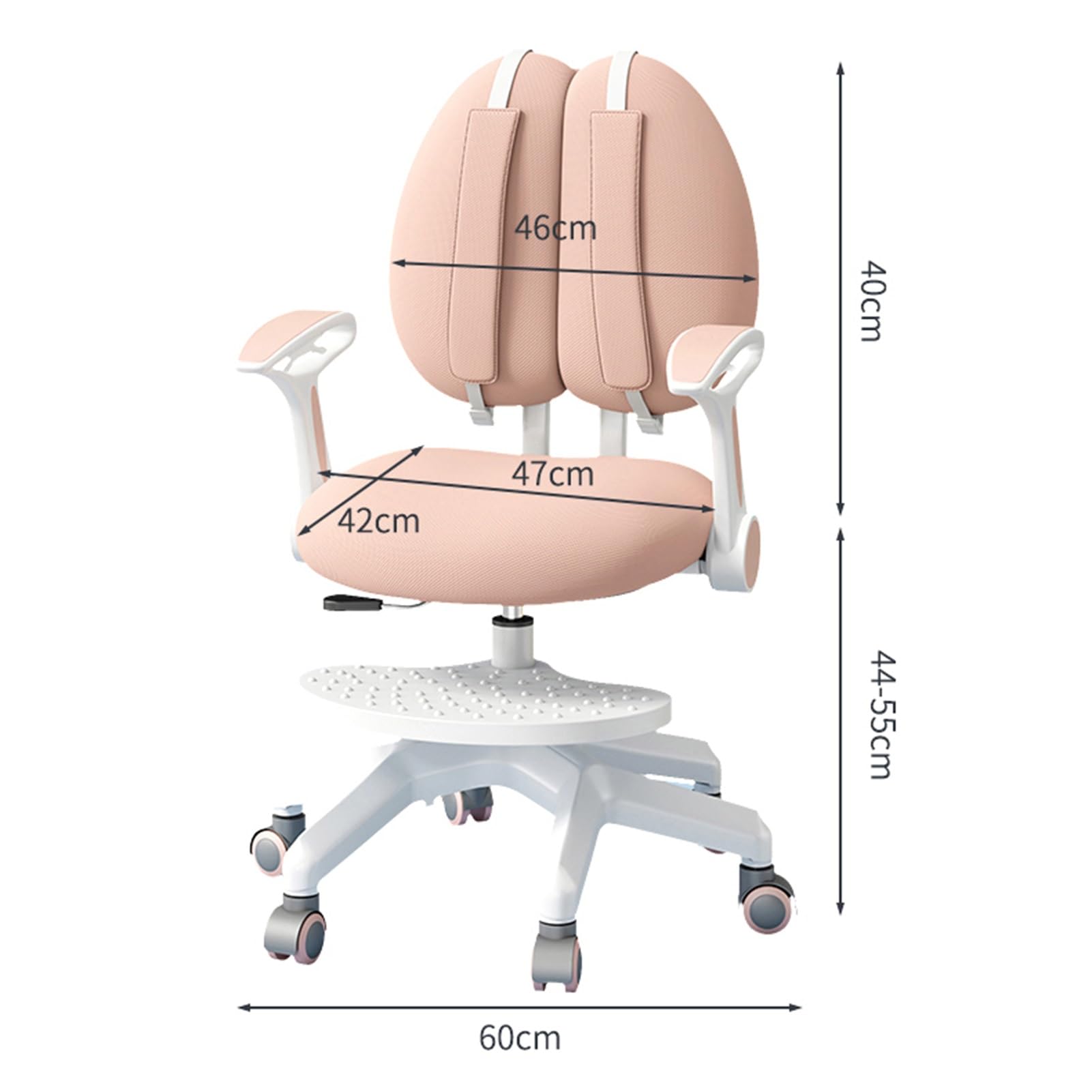 Krzesło Biurowe Dla Dzieci/krzesło Do Nauki Komputera Z Regulowanymi Podłokietnikami I Podnóżkiem, Ergonomiczne Krzesło Zadaniowe Dla Dzieci, Odpowiednie Dla Dzieci W Wieku 3-18 Lat, Do Szkoły W Sypia