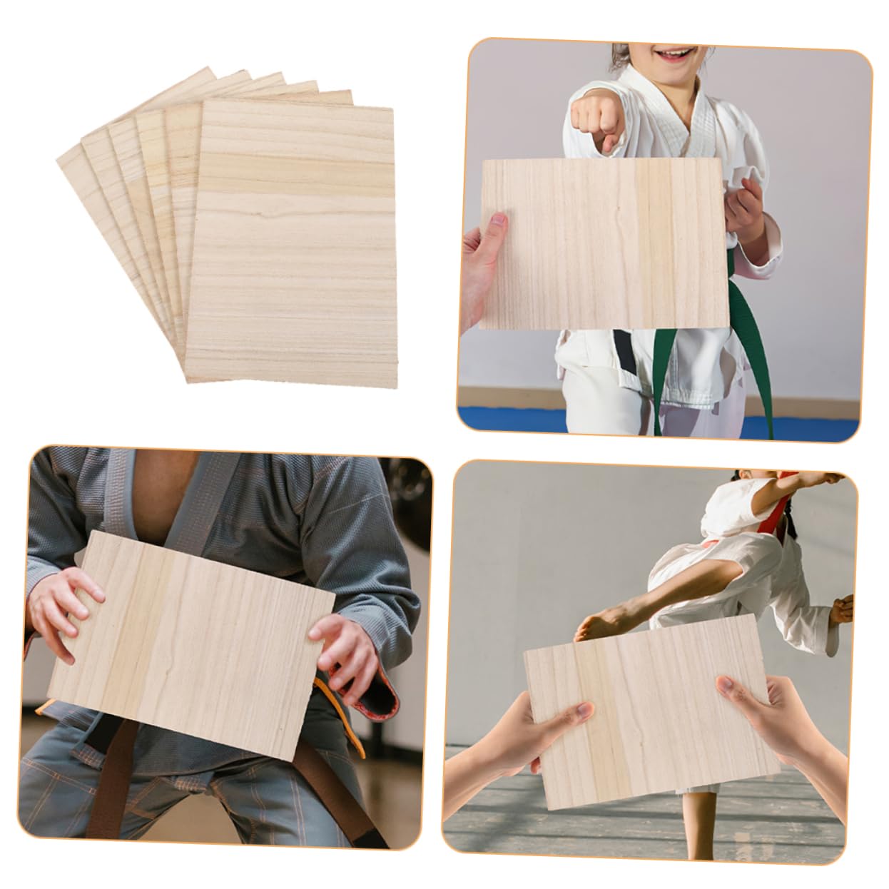 Kisangel 6 Stück Taekwondo Brett für Wettkampf und Gürtelprüfung Praktisches Karate Trainingszubehör für Kinder und Erwachsene im Dojo Genutzt