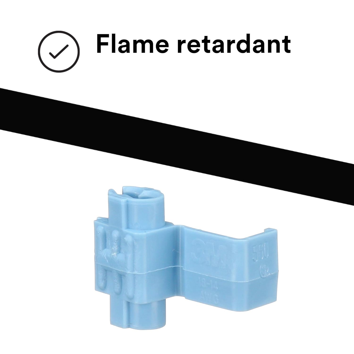 3M Electrical IDC 560-BULK, Double Run or Tap, Flame Retardant, Light Blue, 18–16 AWG (Solid/Stranded), 14 AWG (Stranded), (Pack of 500)