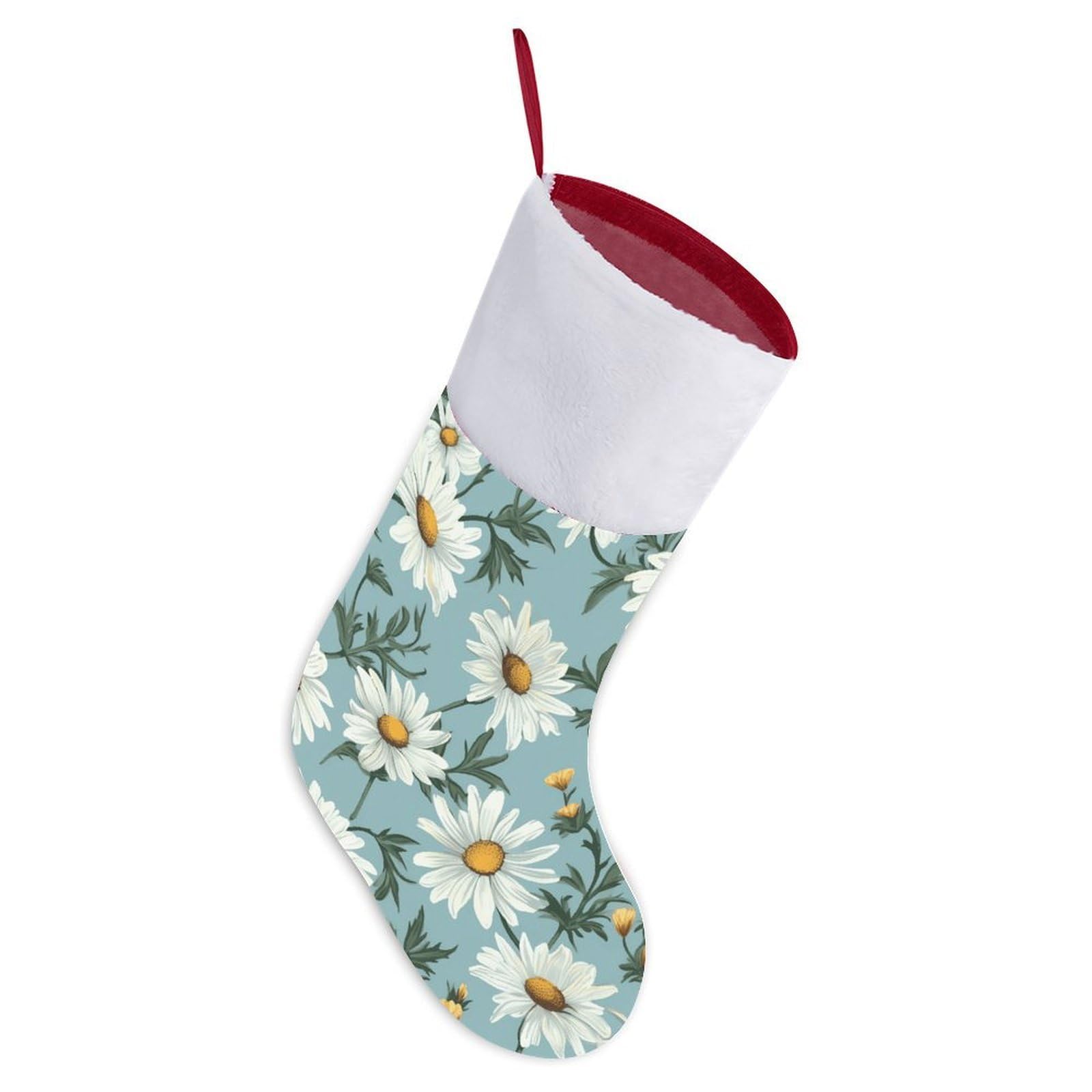Daisy2 Christmas Stocking, 16.5 Inch Festive Themed Socks Personalized Hanging Stockings Large Super Soft Xmas Stocking for Xmas Tree Mantel Party Decor