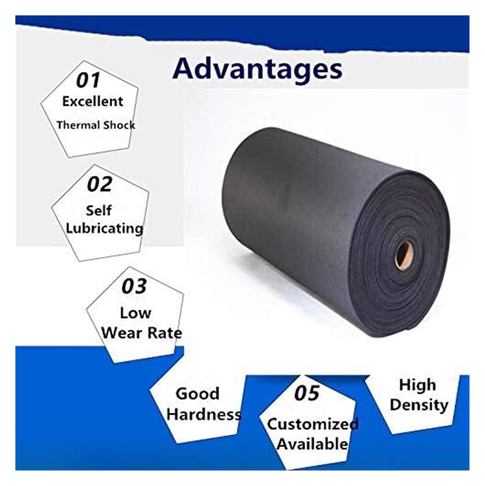 Coperta for saldatura in feltro di grafite ad alta temperatura, in fibra di carbonio, 600x1230 mm (3/5/8 mm) for isolamento termico e protezione dalle scintille(5mm)