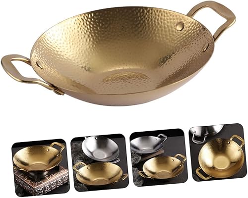 Miniatura 3 de Olla de alcohol de acero al carbono wok sartén cocina olla cocina de acero inoxidable cacerola cubierta olla al aire libre wok acero inoxidable olla