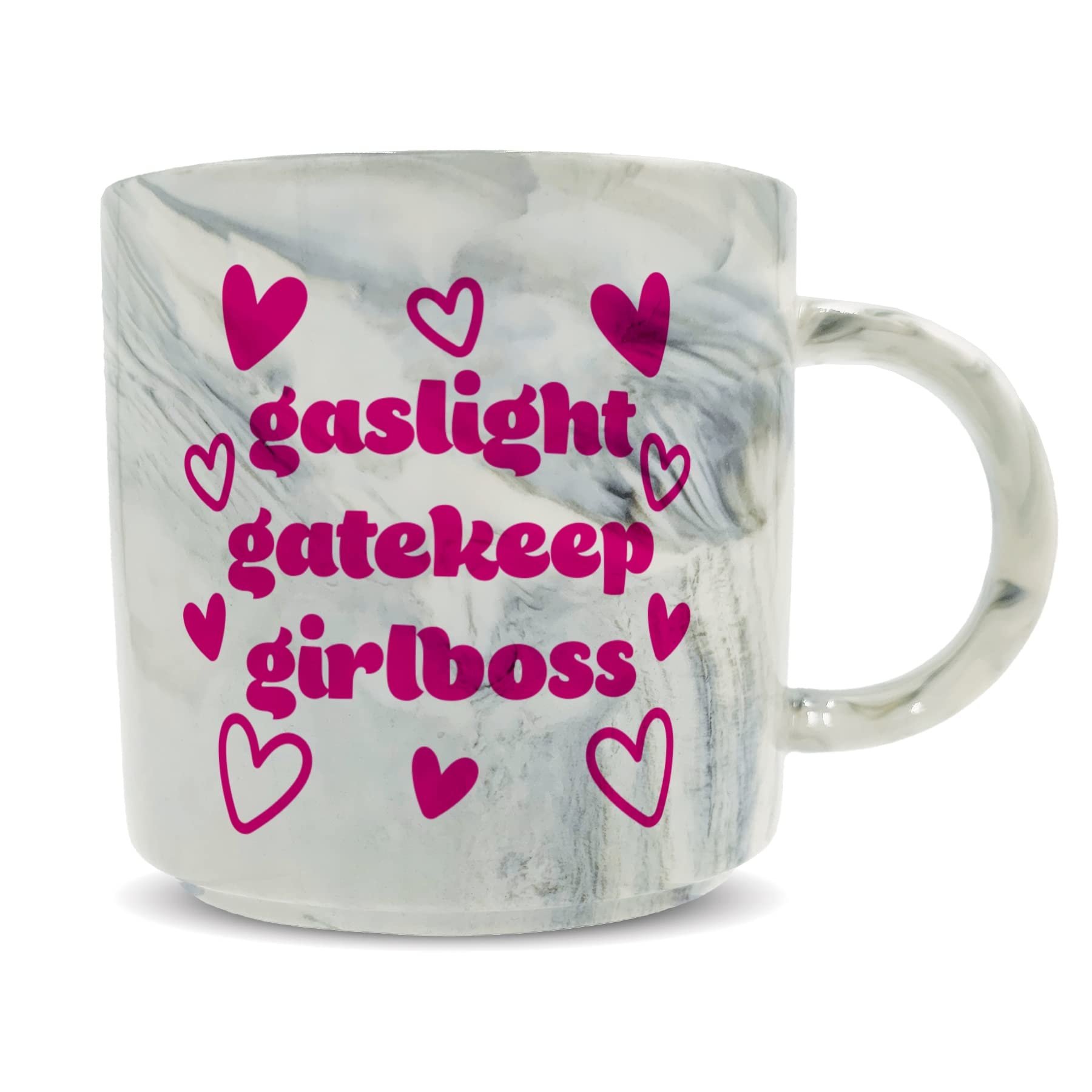Hippowarehouse Gaslight Gatekeep Girlboss Printed Mug Various Colour Options Ceramic Cup Kitchenware 11oz