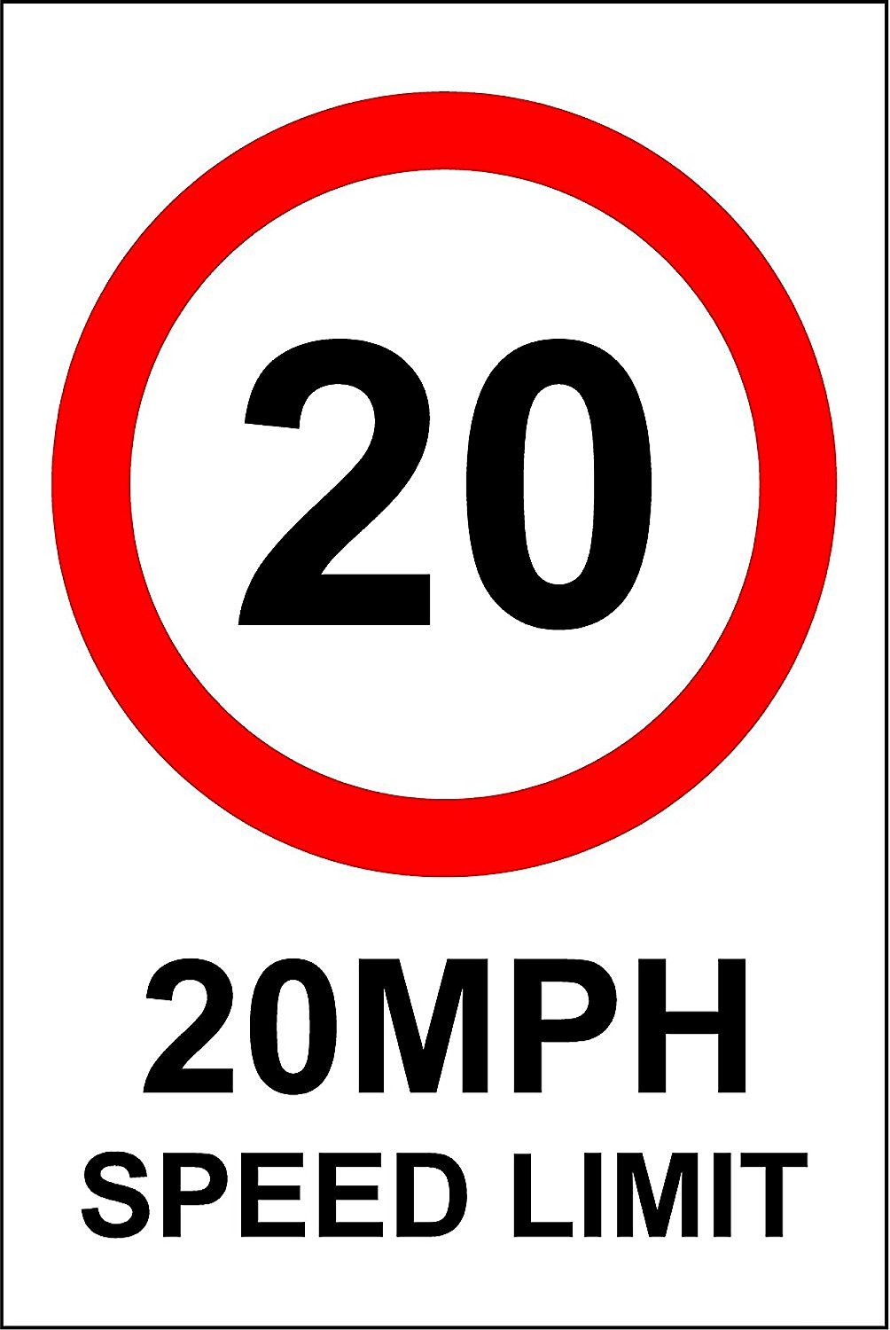 JINTORA Adesivi Aicurezza Domestica Limite di velocità del sito di precauzione di 10 mph - 30x20 cm - Adesivi autoadesivi - Adesivi di sicurezza, adesivi di avvertimento, adesivi informativi per