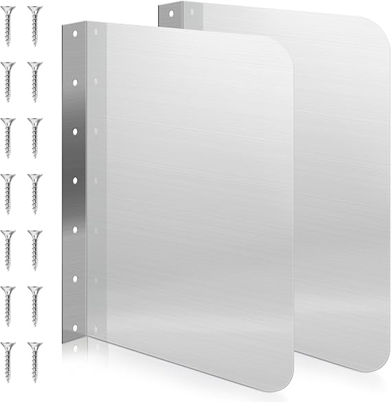 2 Pcs Stainless Steel Side Splash Guard Stainless Steel