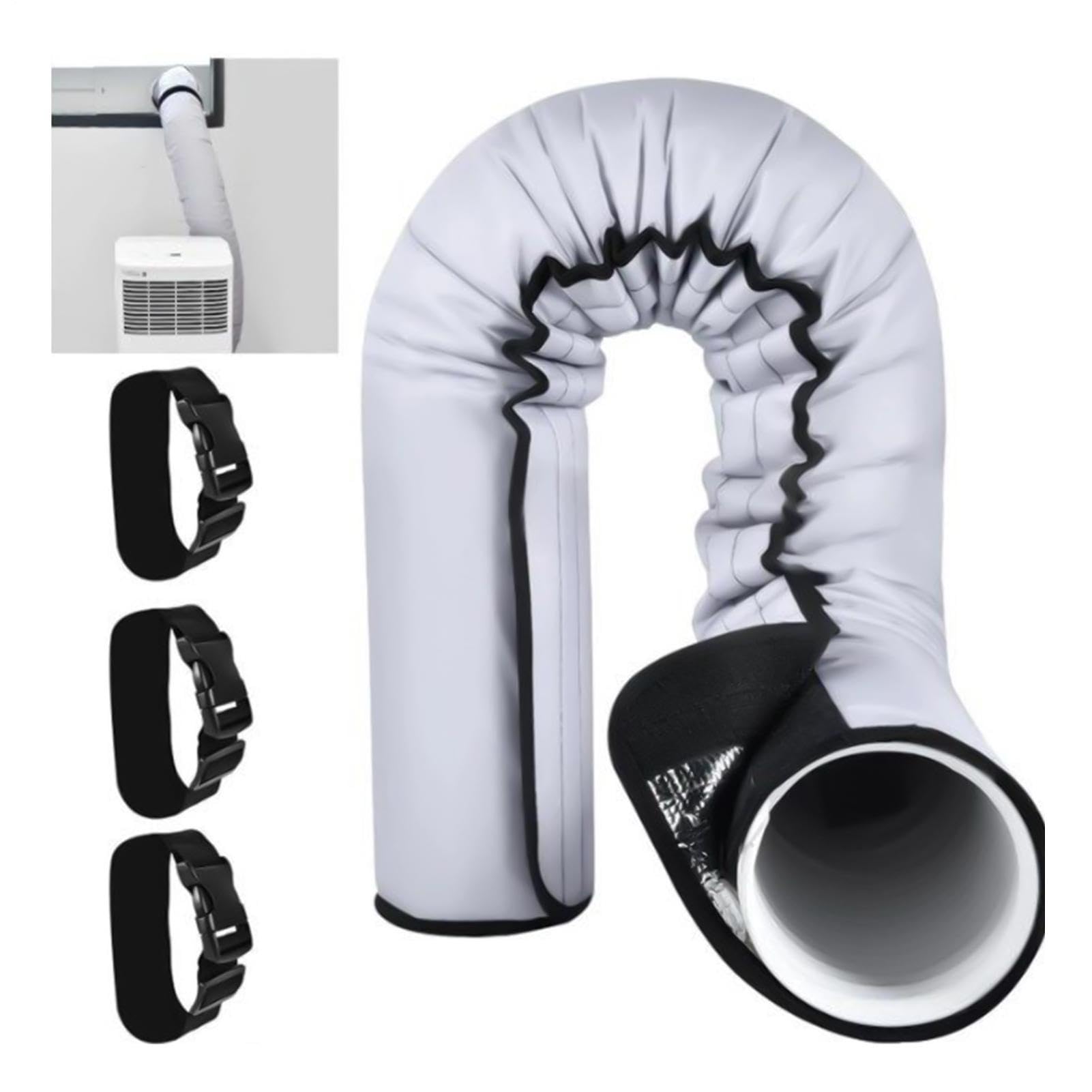 Gaine Isolante Pour Flexible De Climatiseur Portable | Enveloppe Thermique Adaptée TuyD'Évacuation Diamètre 12,7-15 Cm - Manchon thermique tube,Jardin, cour, maison, appartement, camping-car, dortoir