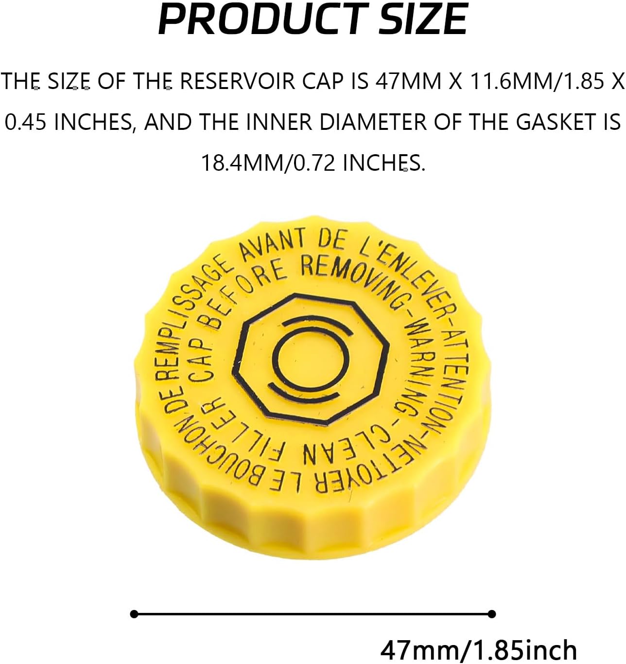 Brake Fluid Cap Replacement Brake Master Cylinder Cap, Fluid Tank Reservoir Cover for Chrysler Sebring, Dodge Ram 1500 2500 3500, Jeep Wrangler JK Grand Cherokee OEM#4683656AB 5014518AA