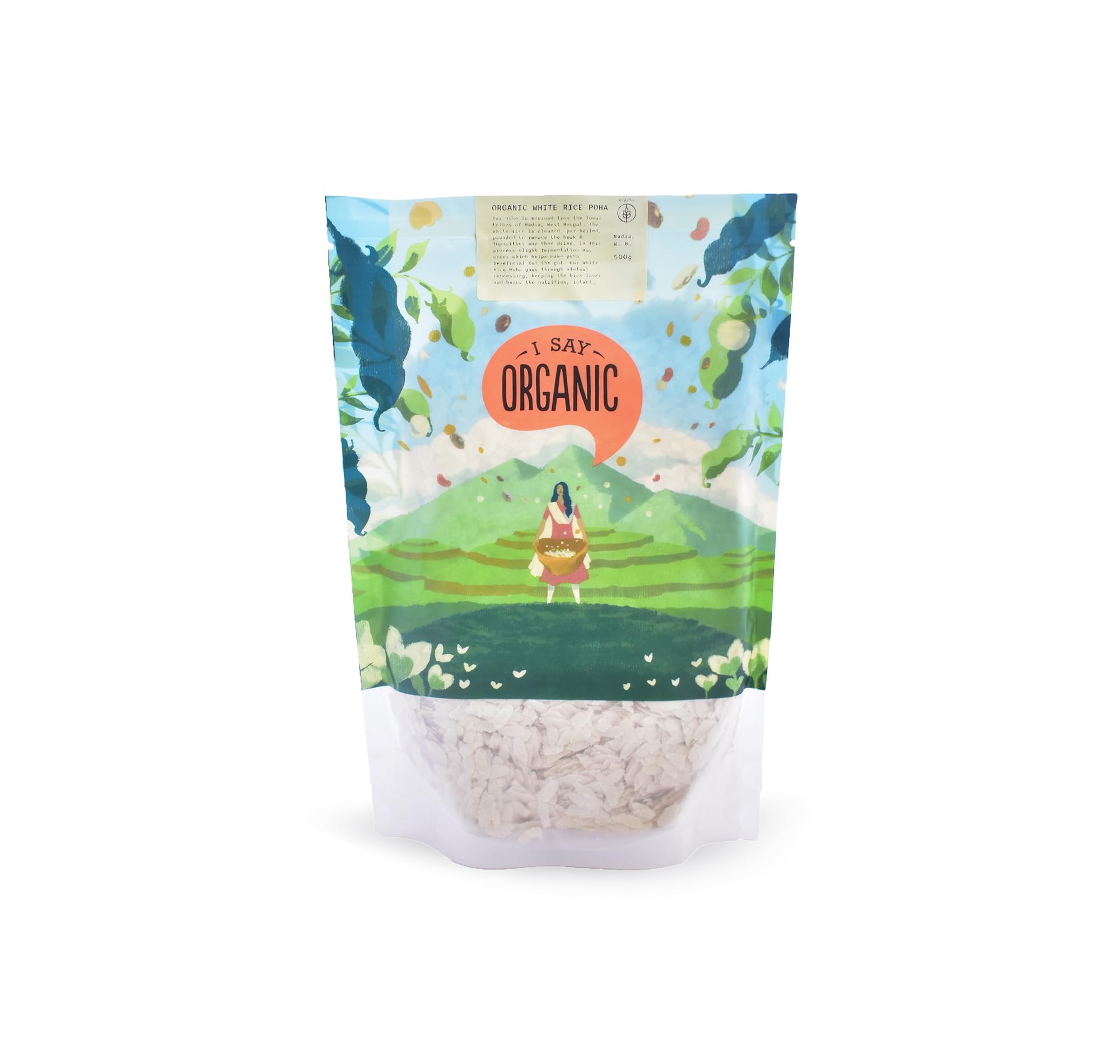 I Say Organic - Organic White Rice Poha | Certified Organic + Natural Flattened Rice | Healthy Breakfast | Chemical-Free (B0D87BP5L7) Amazon Price History, Amazon Price Tracker